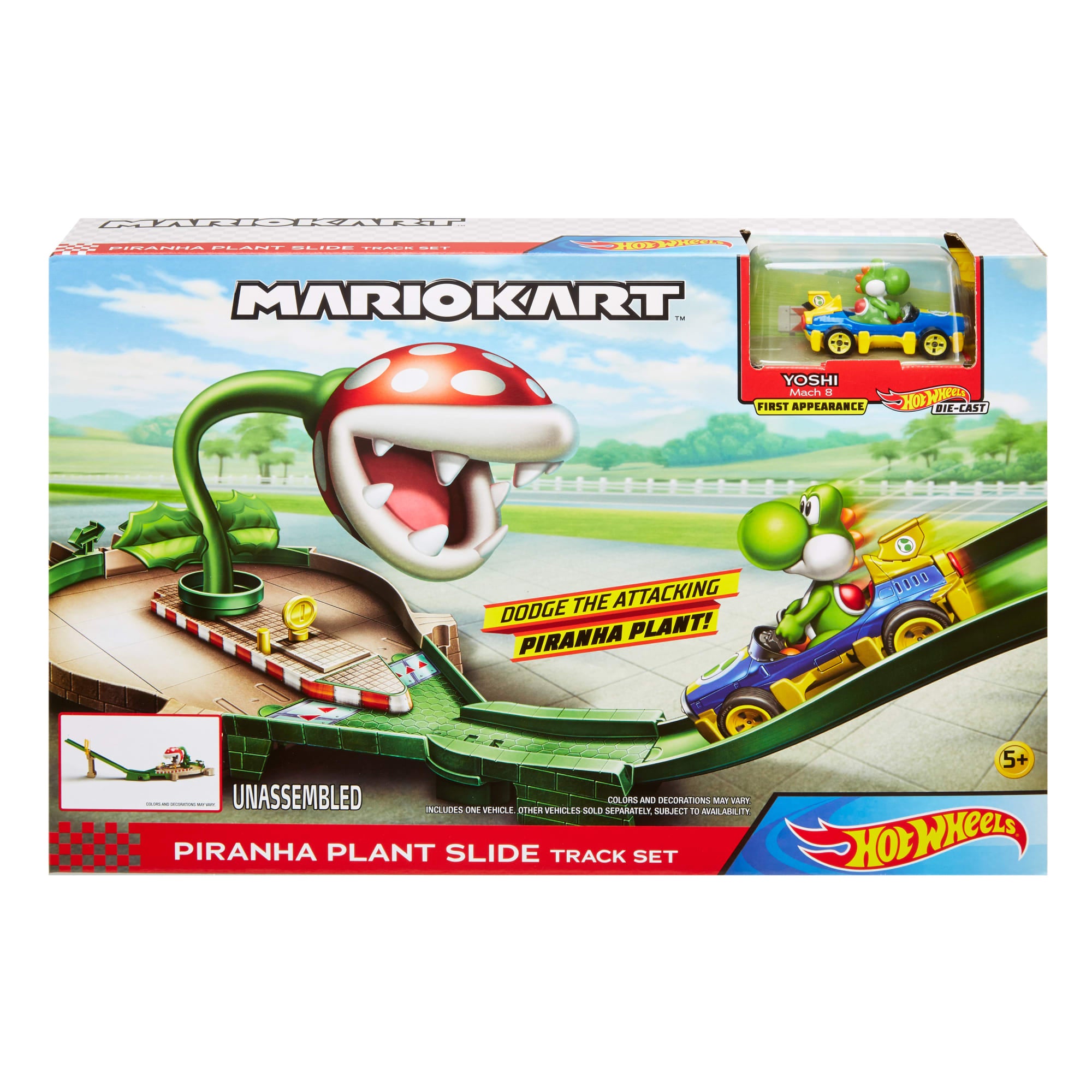 Hot Wheels Mario Kart Track Set Assortment 4 Different Tracks With Mario Kart Vehicles And Nemesis From Video Game - Image 6