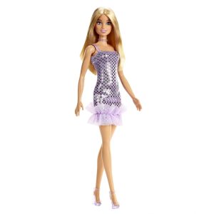 Barbie Fashion & Beauty Muñeca Glitz Vestido de Noche Lila