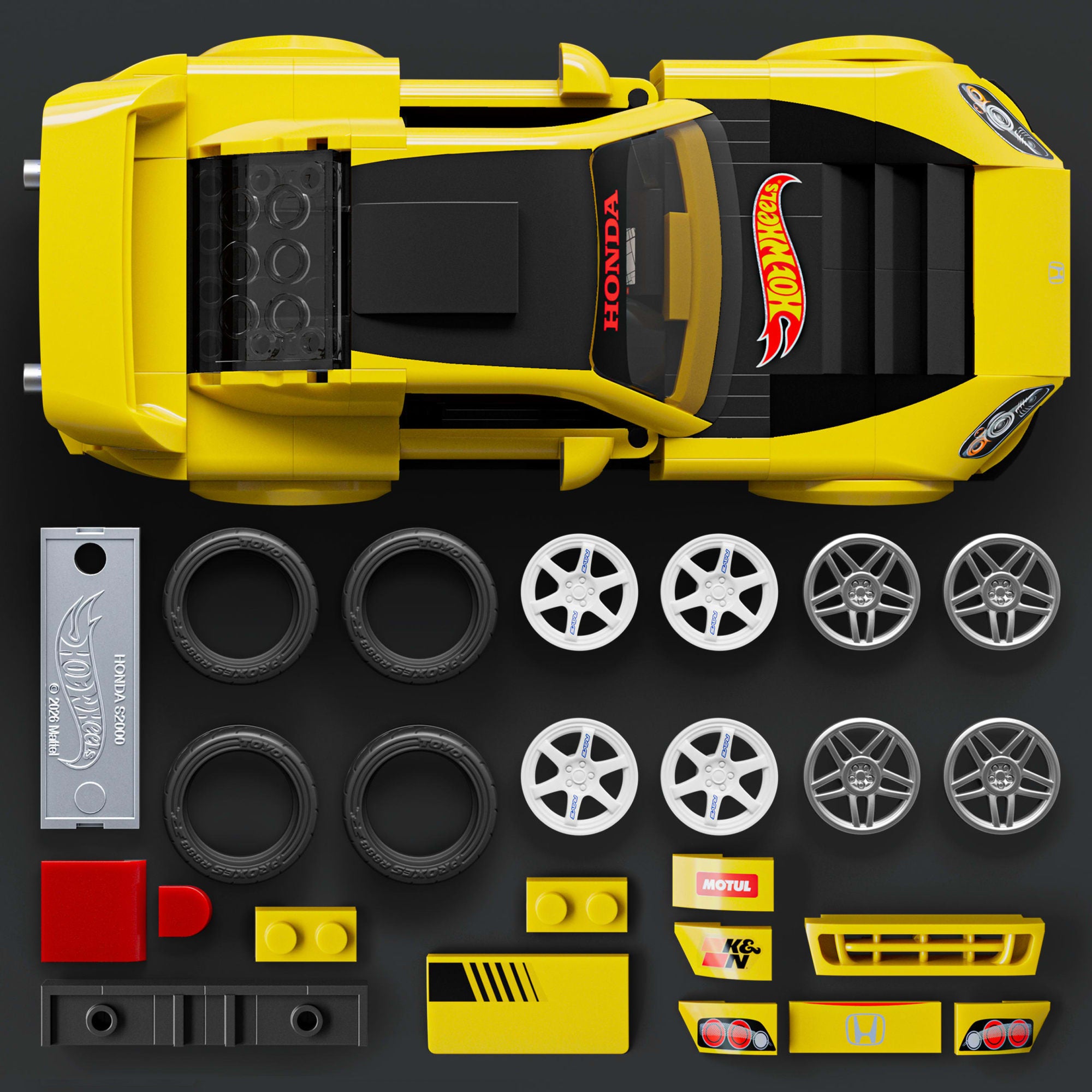 Mattel Brick Shop Hot Wheels '07 Honda S2000 Building Set - Image 4
