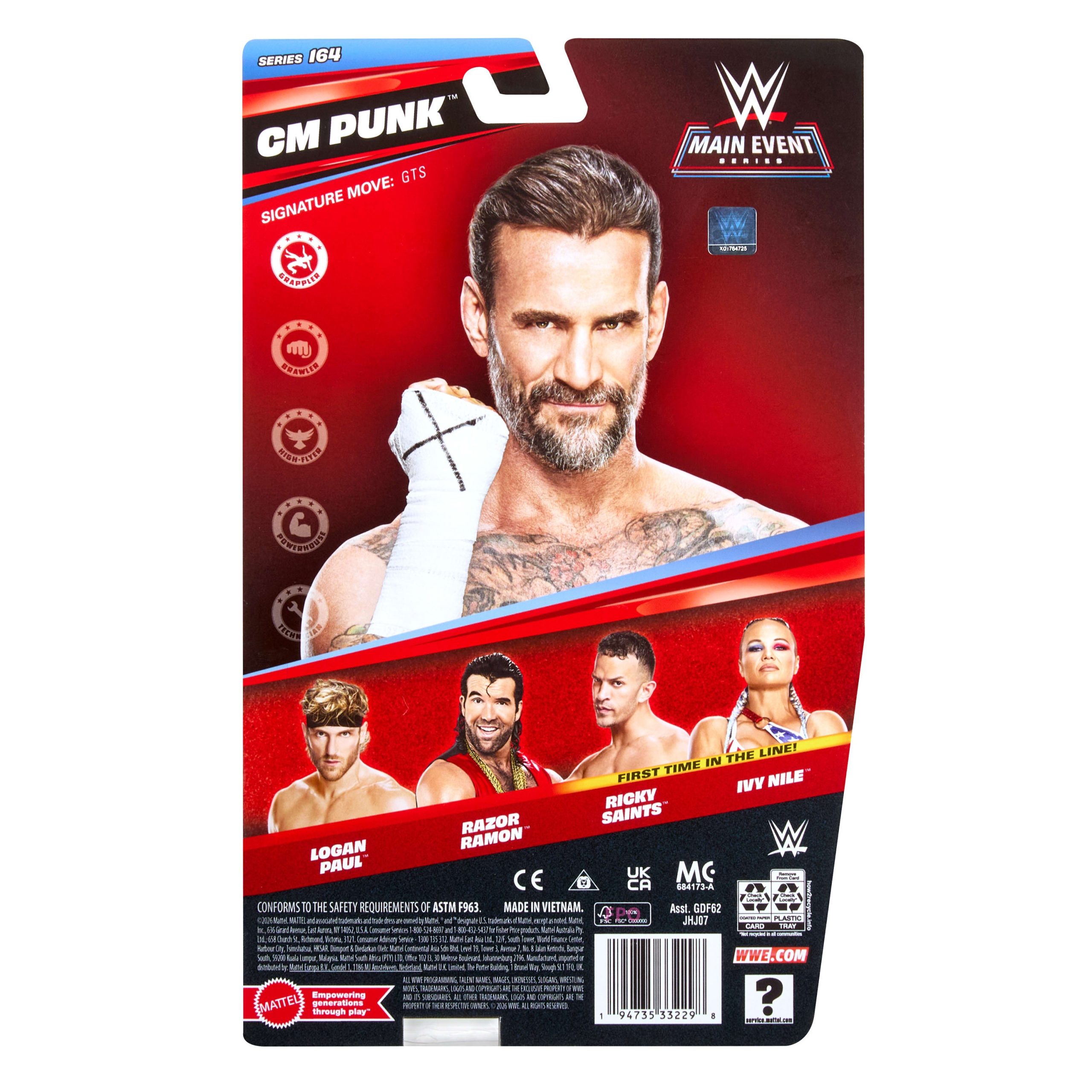 WWE Cm Punk Action Figure. Main Event Series #164. 6-Inch Collectible With Articulation - Image 6