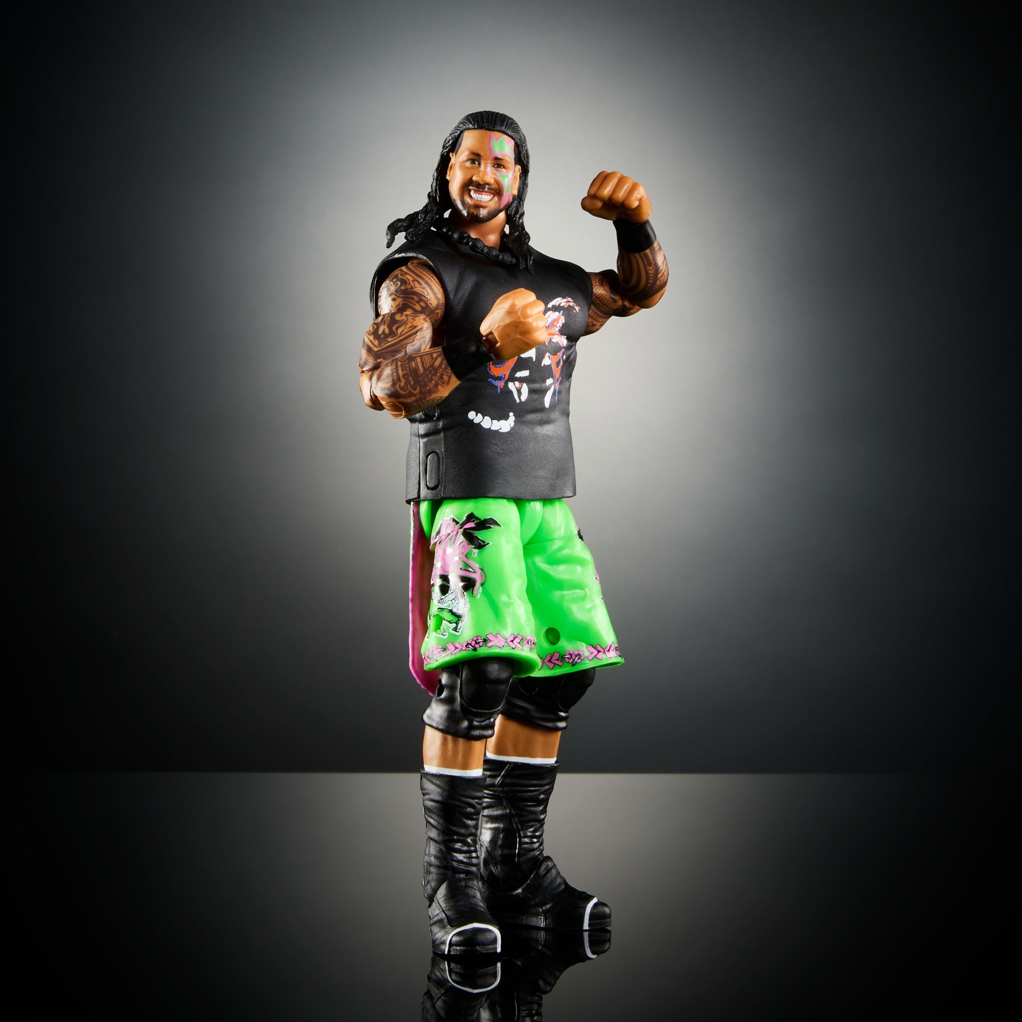 WWE Figura de Acción Elite Jey Uso verde - Image 5