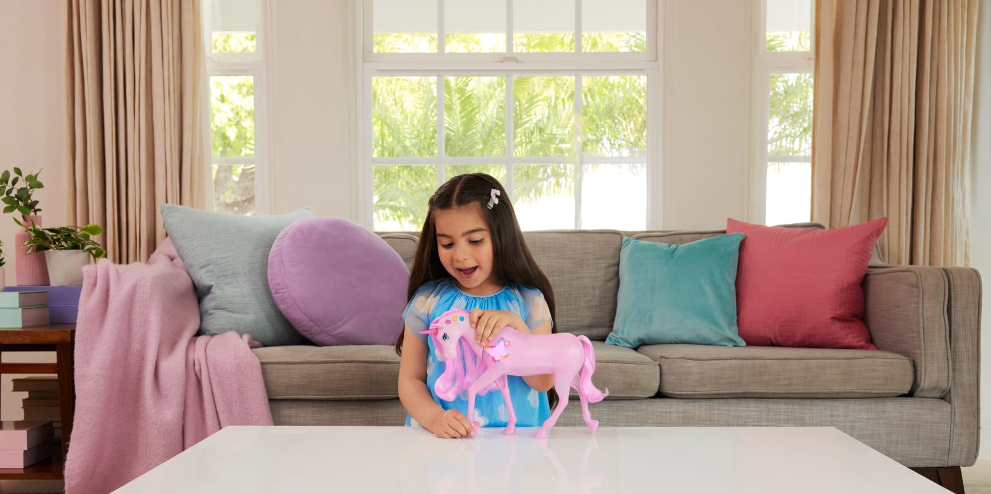 Barbie Fantasia Conjunto de Brinquedo Unicórnio com Luz e Som - Image 2