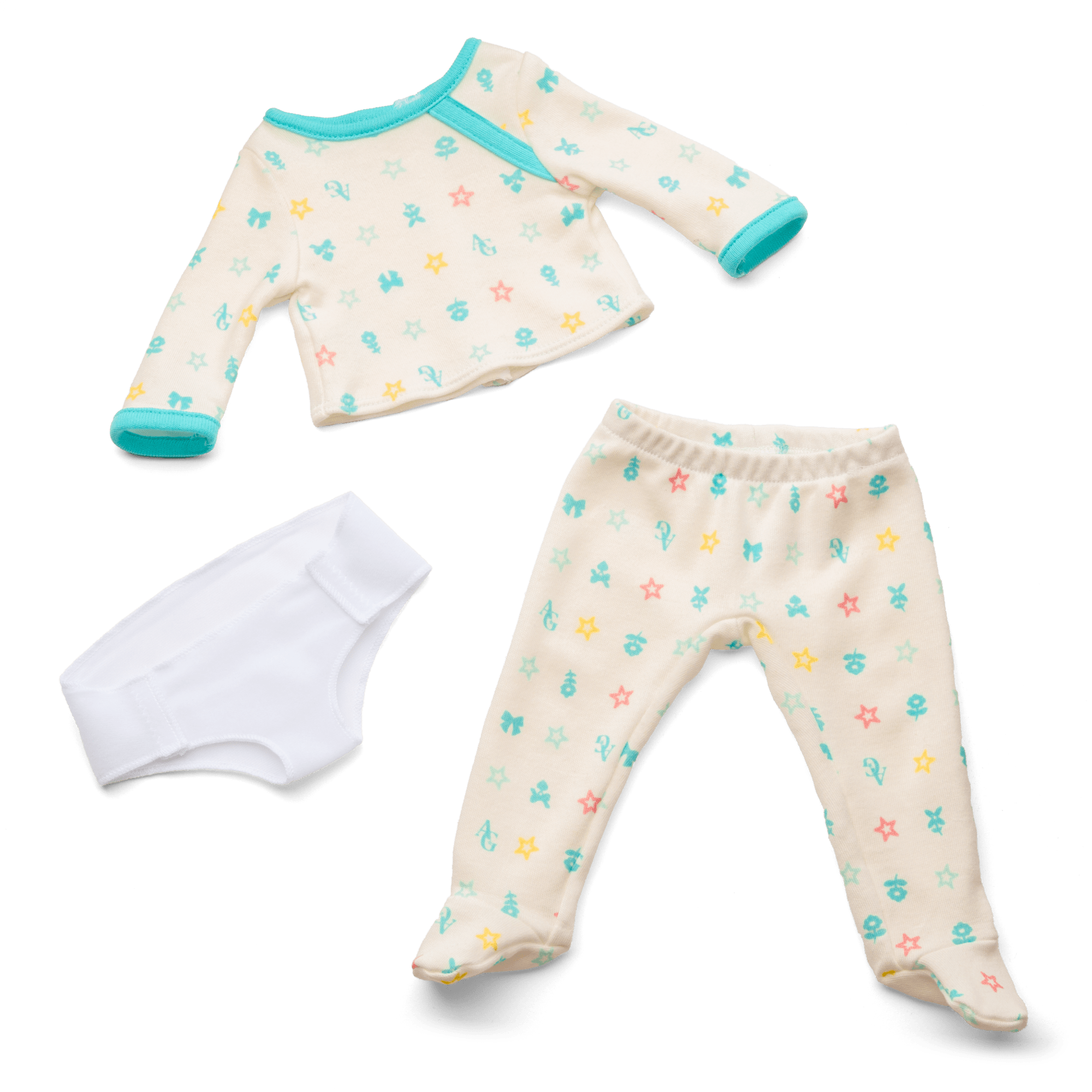 Bitty Baby® Doll #1 with black hair in Pastel Blue - Image 2