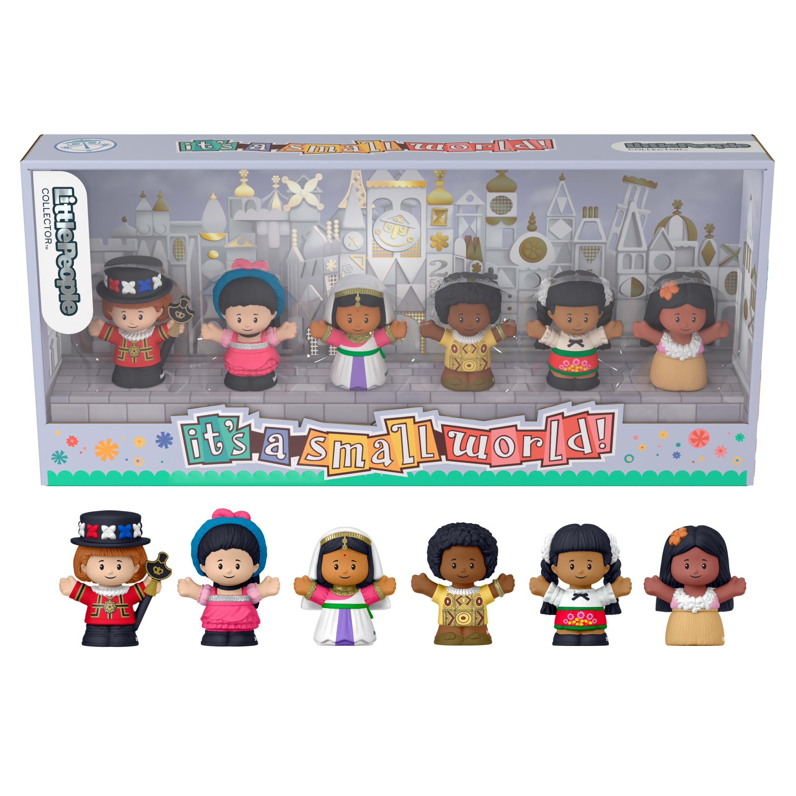 Little People Collector Disney It's A Small World Special Edition Set Fans. 6 Figures