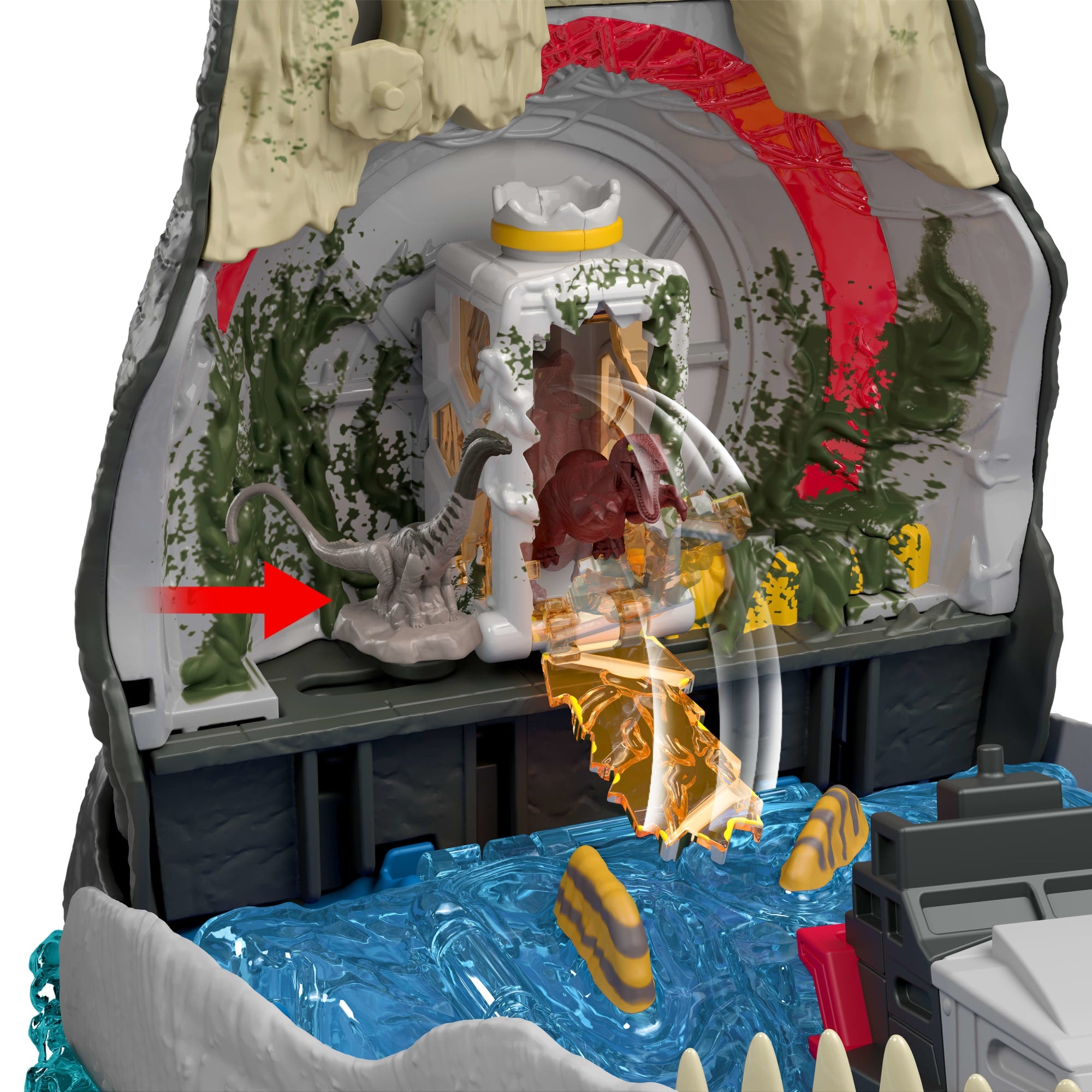 Coffret de Jeu Mosasaure Jurassicworld: Renaissance de Luxe. 7Fonctions et Effets Sonores Interactifs. 6Micro Figurines - Image 3