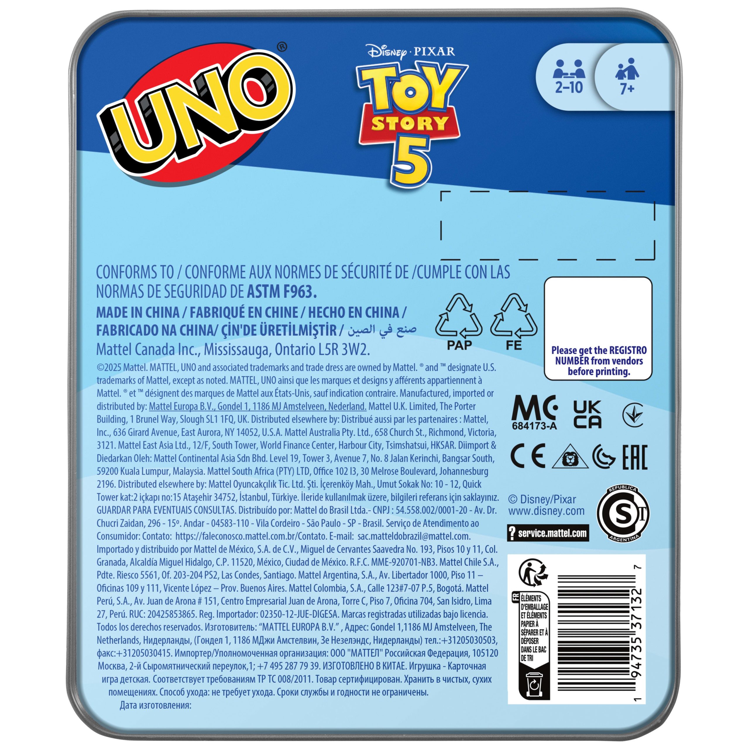 UNO Toy Story 5 Embalagem Metálica - Image 4