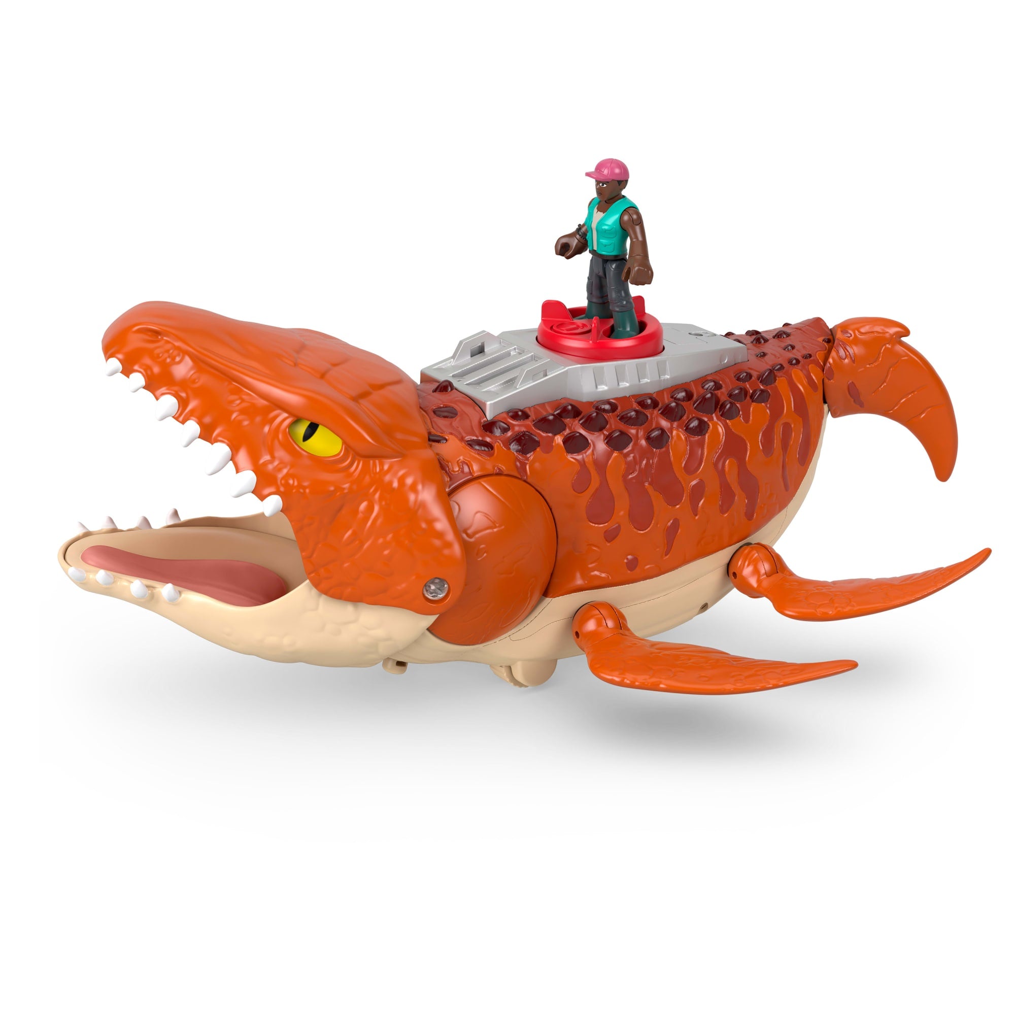 Imaginext Jurassic World Dinossauro de Brinquedo Rebirth Mosasaurus Caça e Morde - Image 3