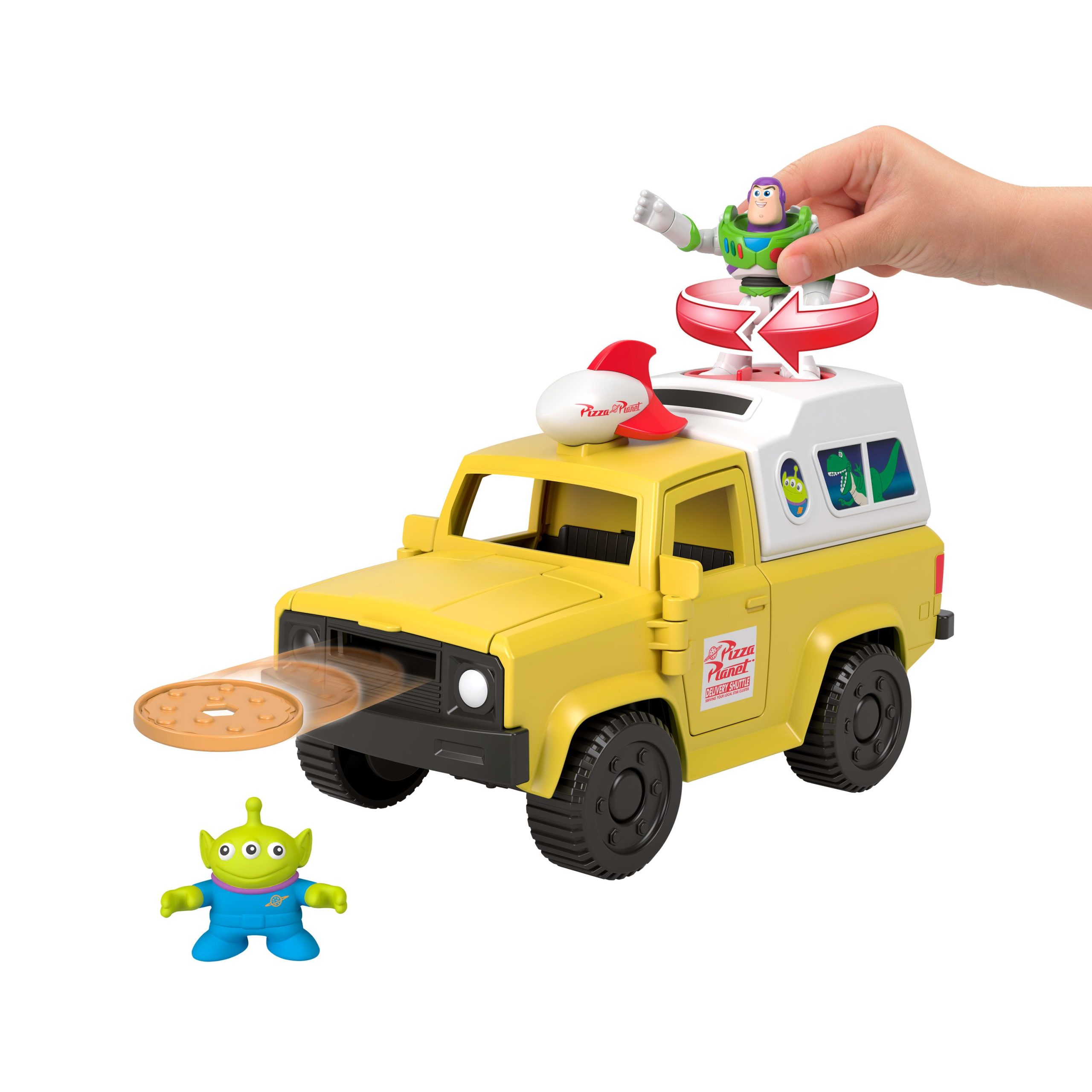 Imaginext Brinquedo Toy Story Caminhão Pizza Planet com Buzz e Alienígena - Image 2