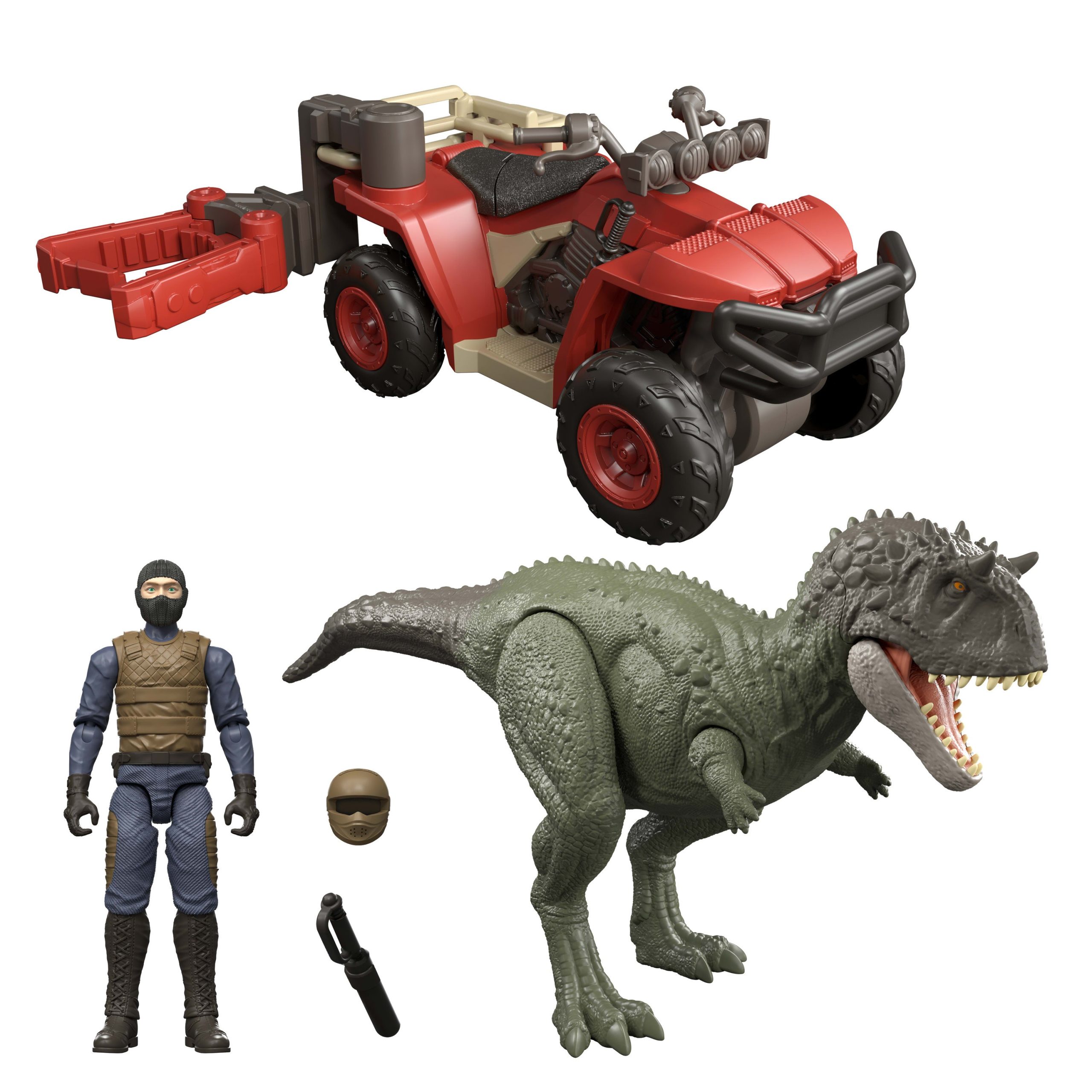 Jurassic World Capture Claw ATV Pack. Vehicle With Features. Human & Dinosaur Action Figures