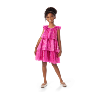 Pink Party-Ready Dress for Girls