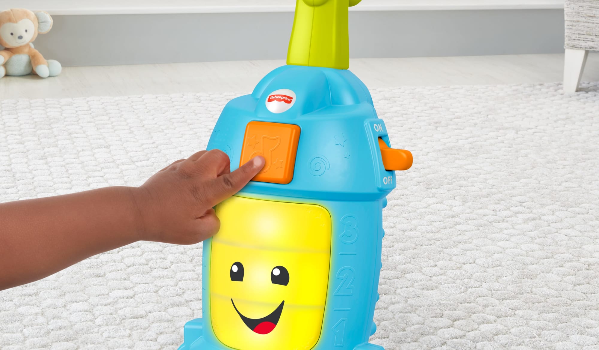 Fisher-Price Laugh & Learn Light-Up Learning Vacuum Electronic Toddler Push Toy - Image 4