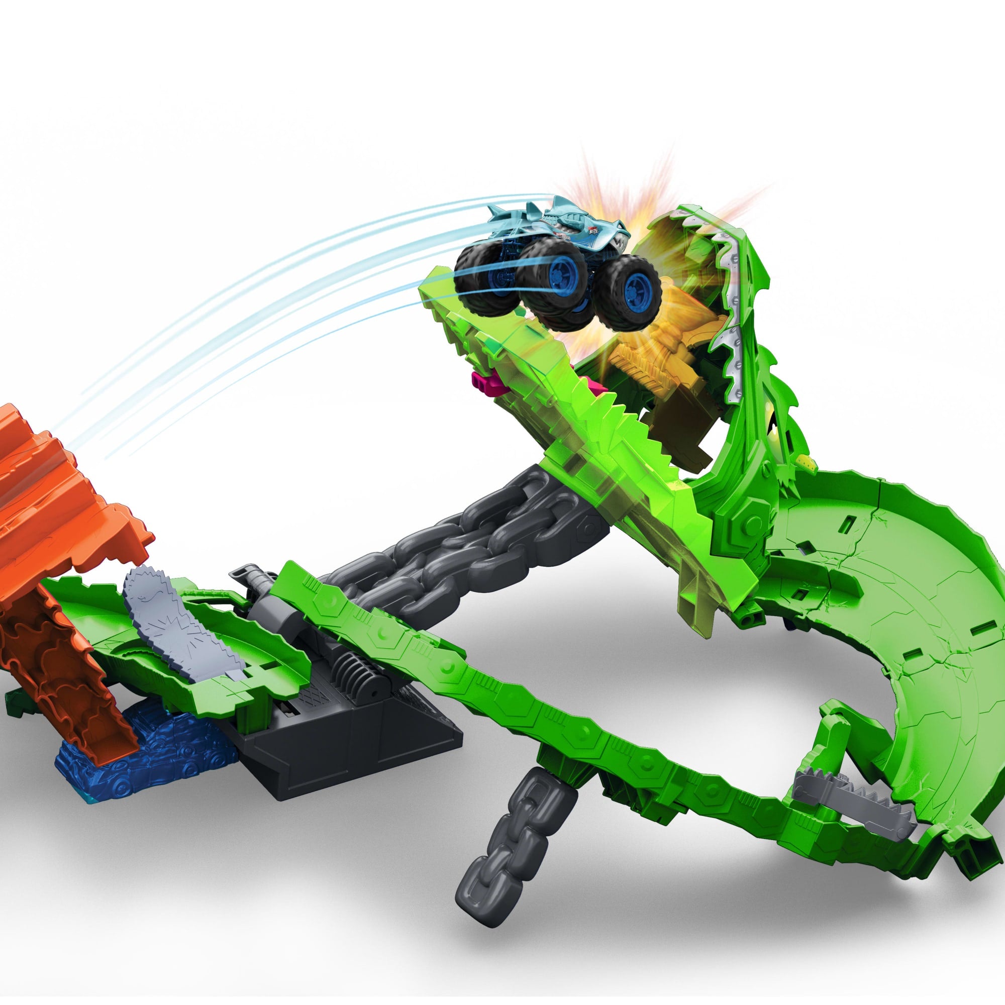 Hot Wheels Monster Trucks-Coffret Piste Dragon Sharks Vs. Dinos - Image 5