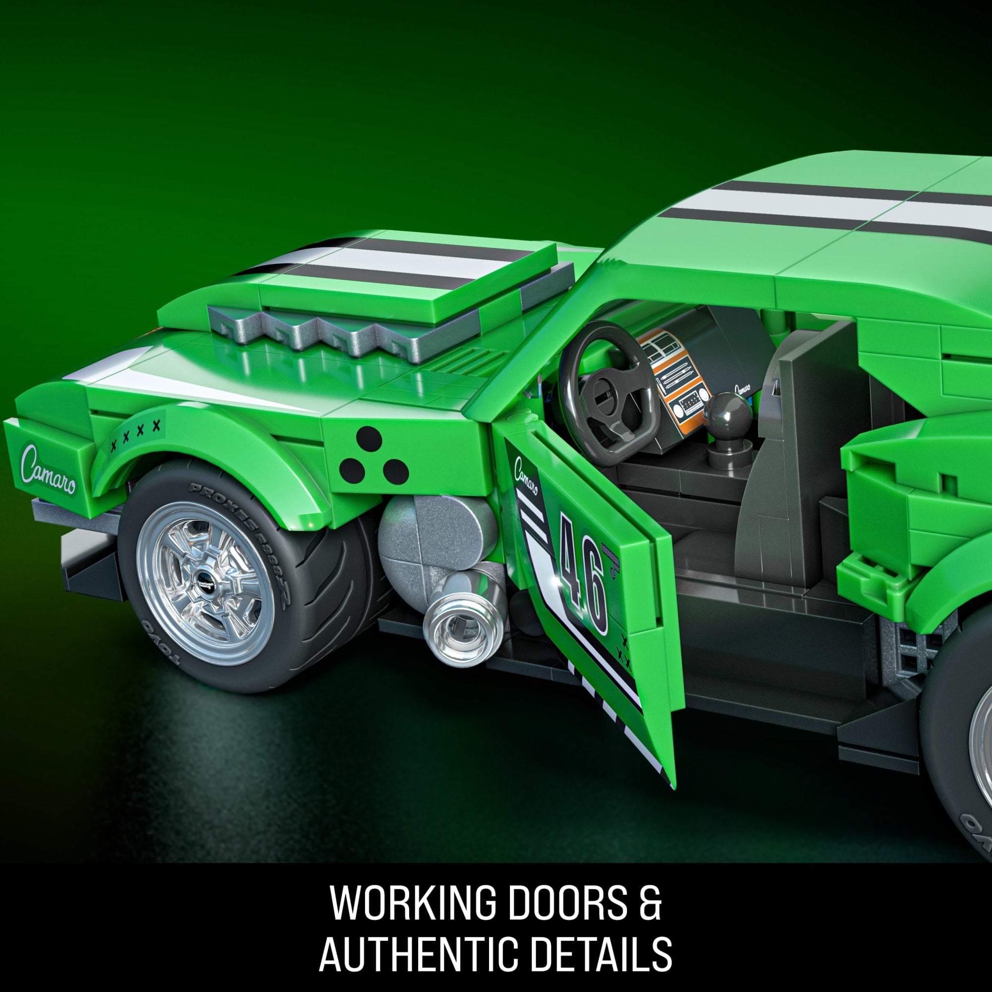 Mattel Brick Shop Hot Wheels Custom '68 Camaro Building Toy Kit (289 Pieces). For Collectors - Image 6