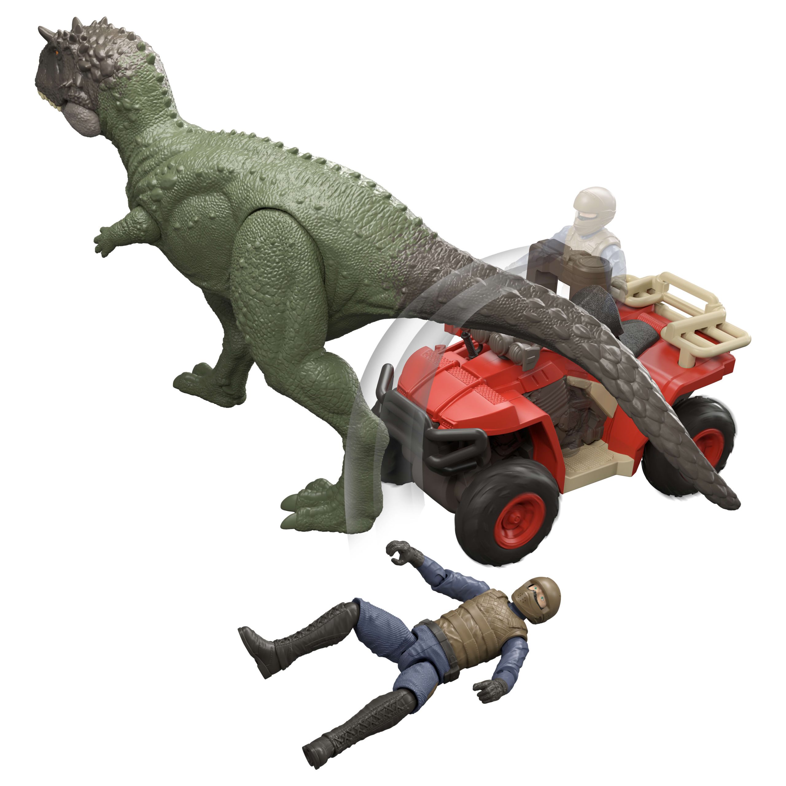 Jurassic World Capture Claw ATV Pack. Vehicle With Features. Human & Dinosaur Action Figures - Image 5