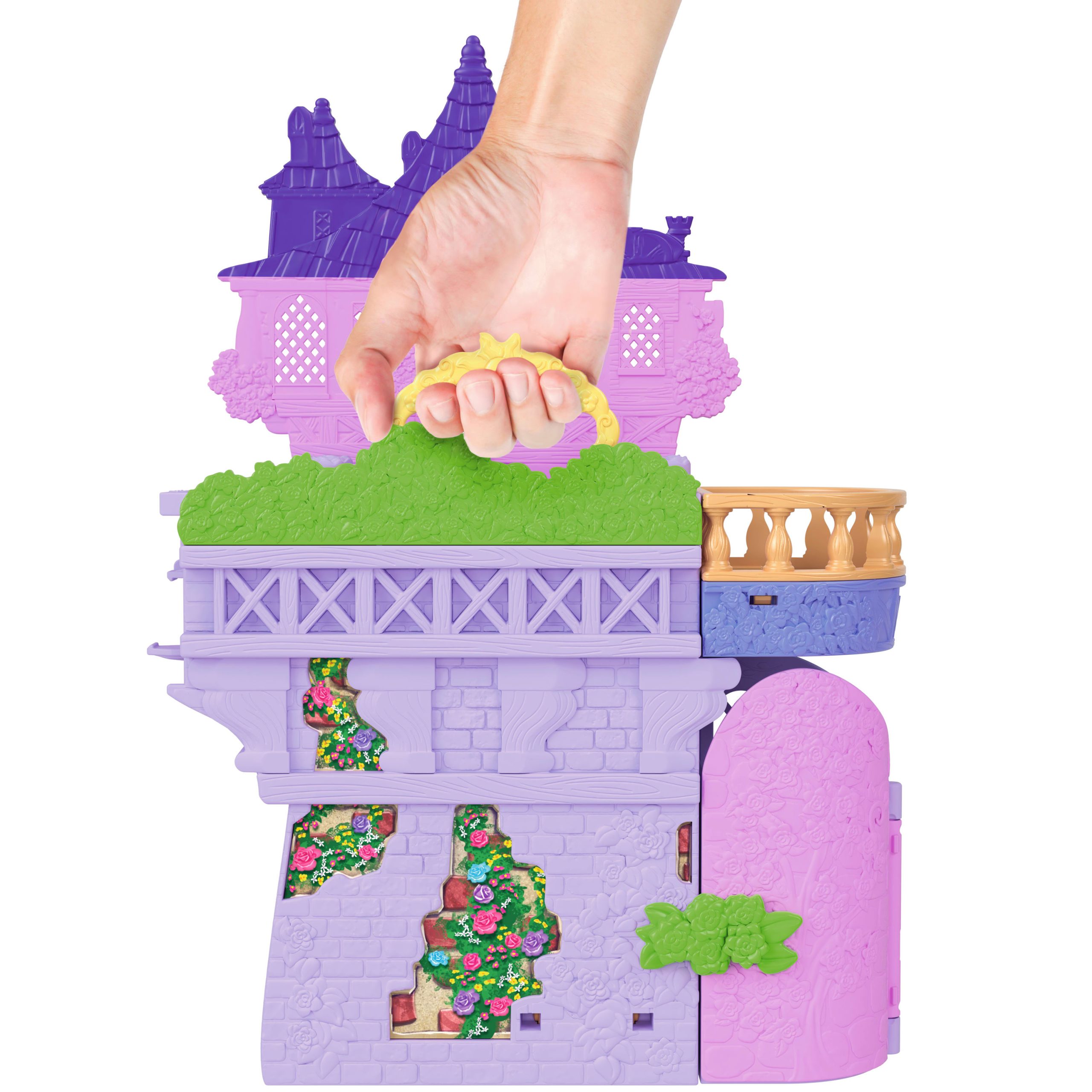 Disney Princess Rapunzel Storytime Stackers Doll House. Small Doll. Pascal Figure & 7 Accessories - Image 3