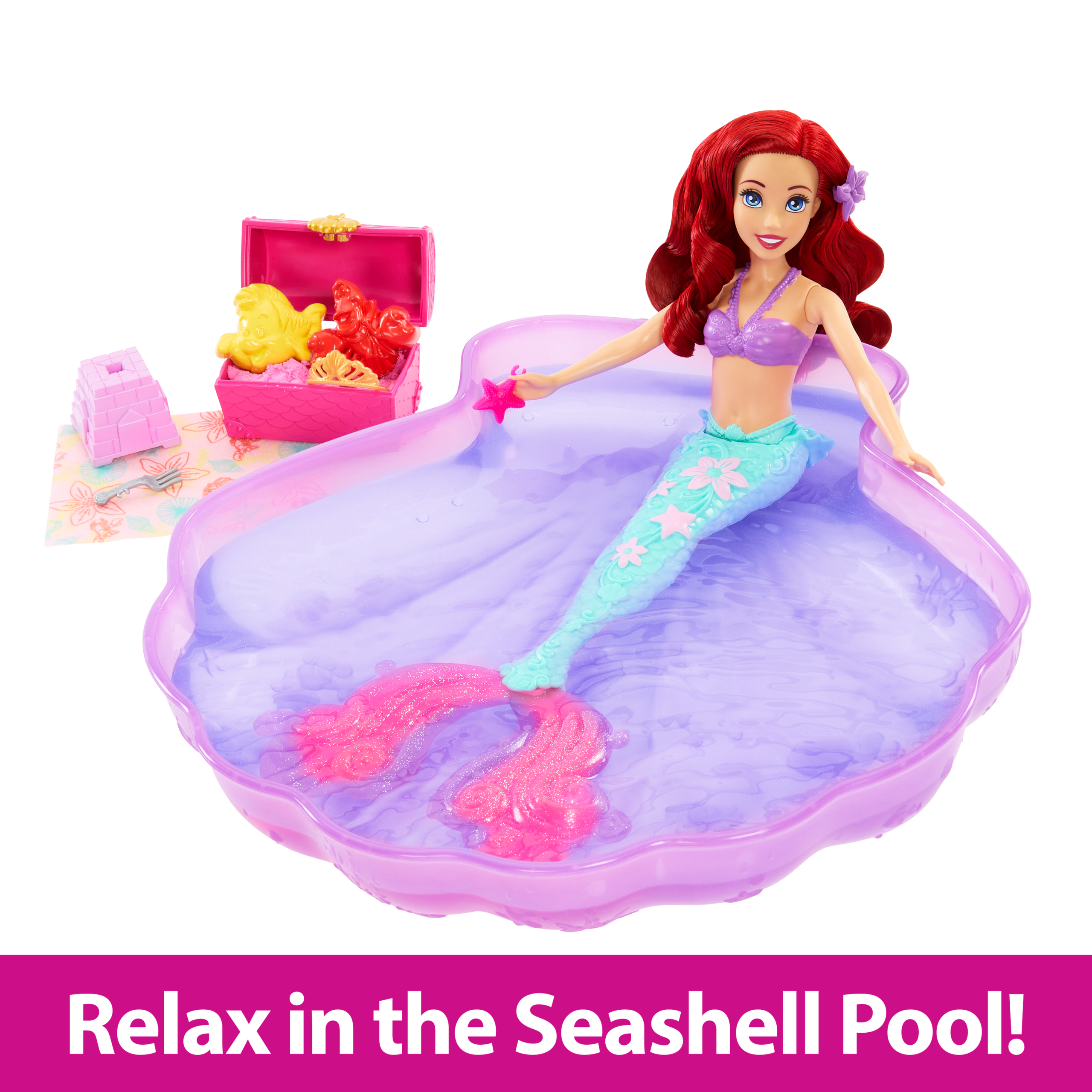 Disney Princess Ariel Doll & Pool Set With Moldable Sand. Inspired By Disney The Little Mermaid - Image 3