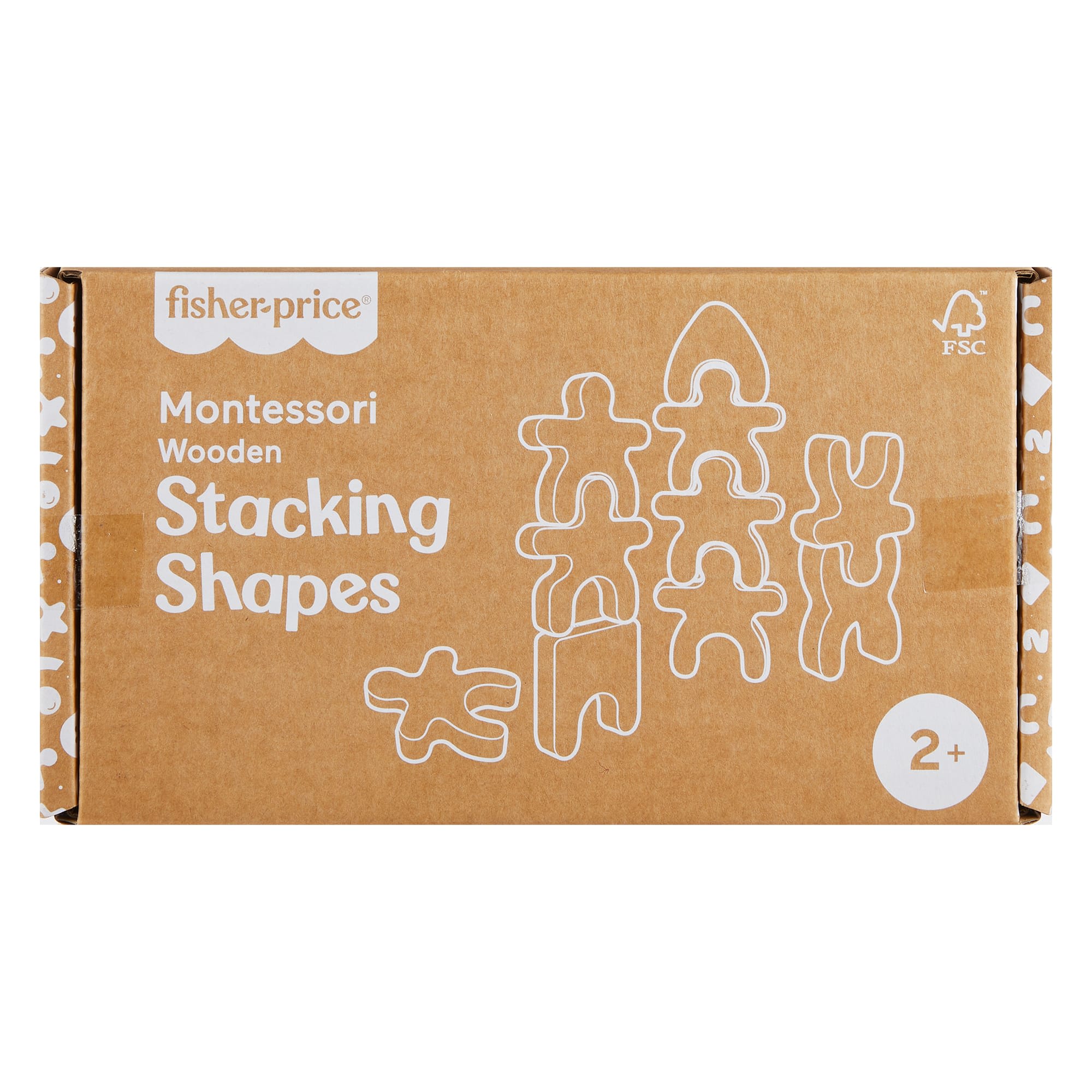 Fisher-Price Montessori Wooden Stacking Shapes Set Of 16 Wood Pieces For Toddlers & Kids - Image 6