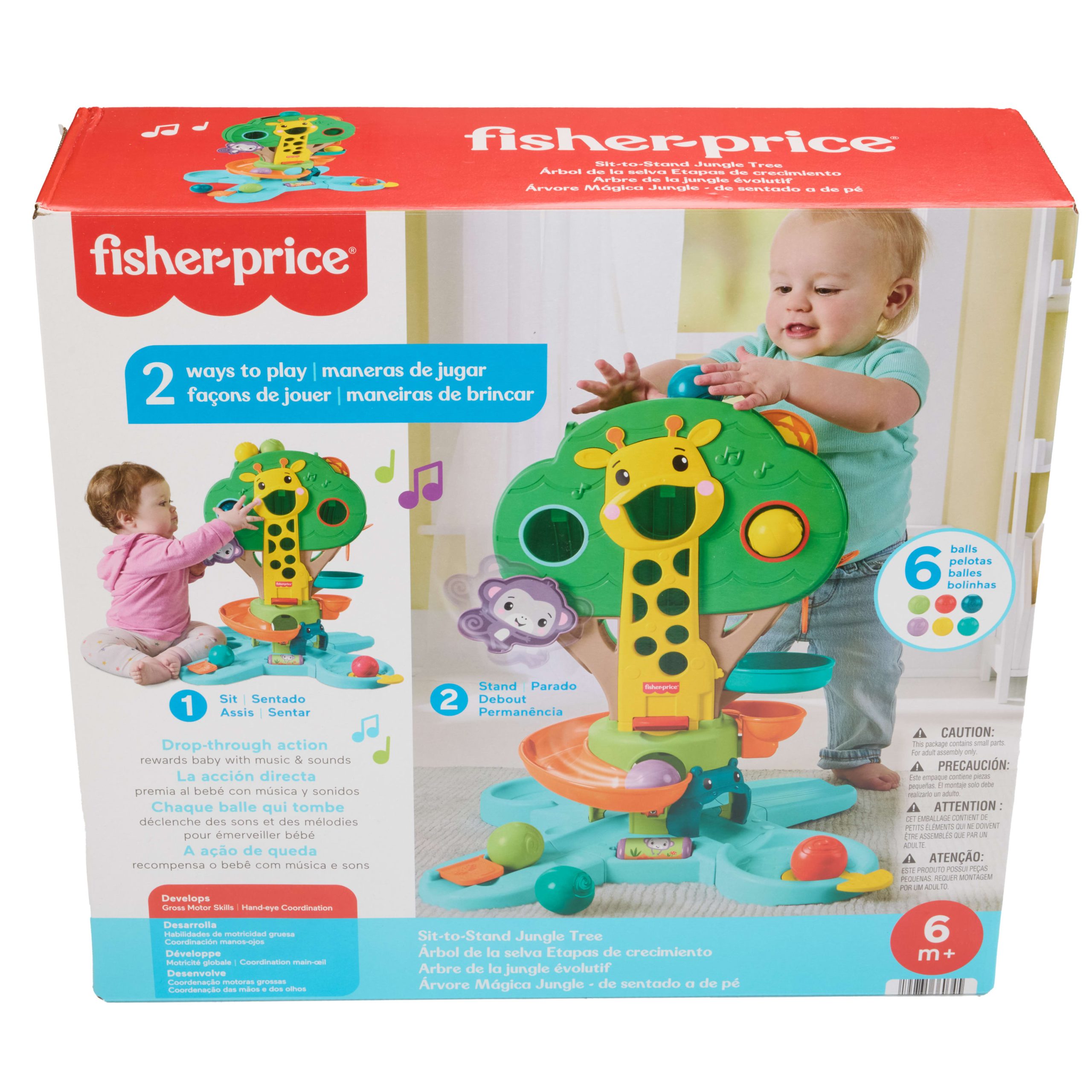 Fisher-Price Sit-To-Stand Jungle Tree. Baby To Toddler Musical Ball Drop Play Center. 6 Balls - Image 6