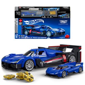 Mattel Brick Shop Hot Wheels Cadillac Project GTP Hypercar Building Toy Kit (236 Pieces). for Collectors