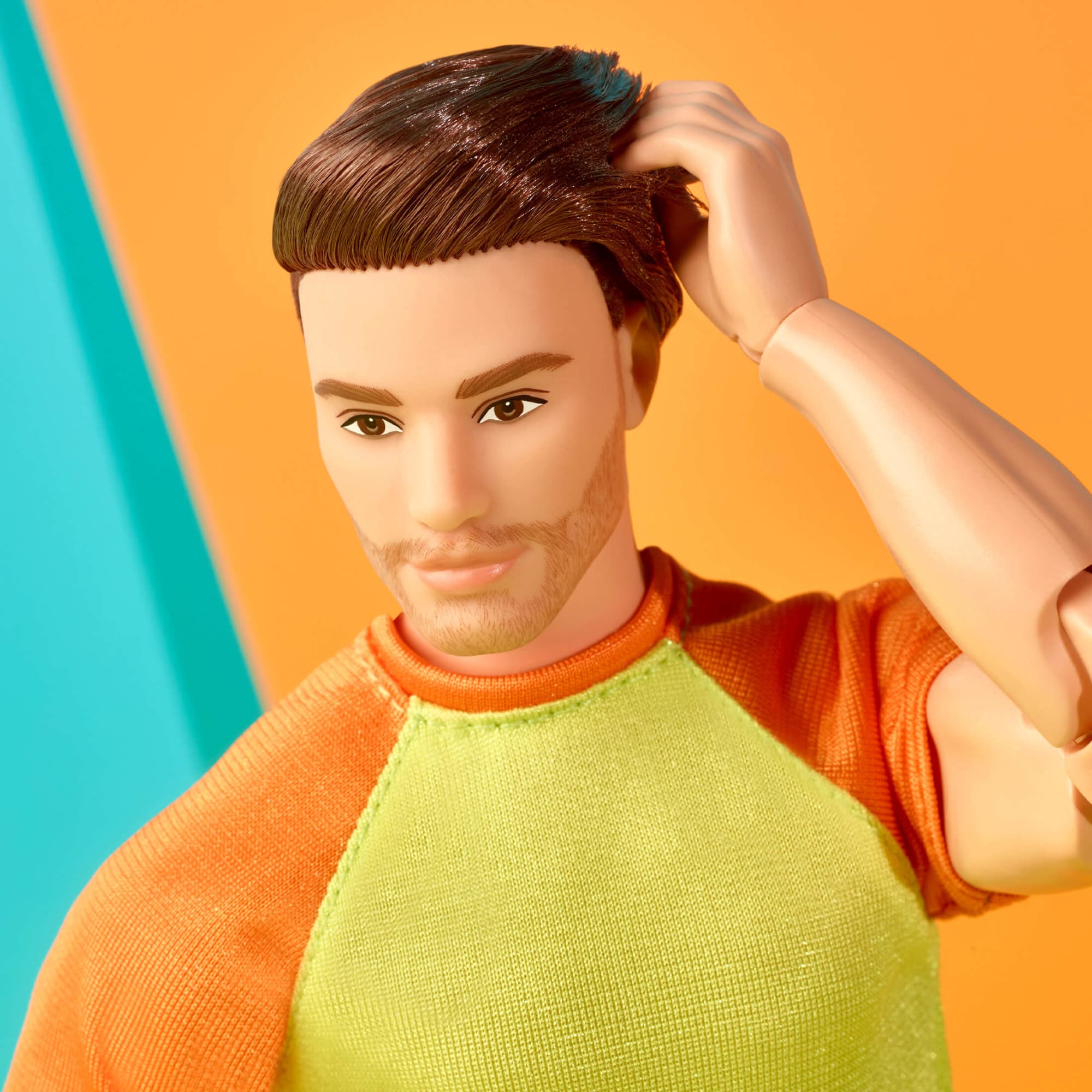 Barbie Looks Ken Doll (Buff Body. Curly Brunette Hair) - Image 12