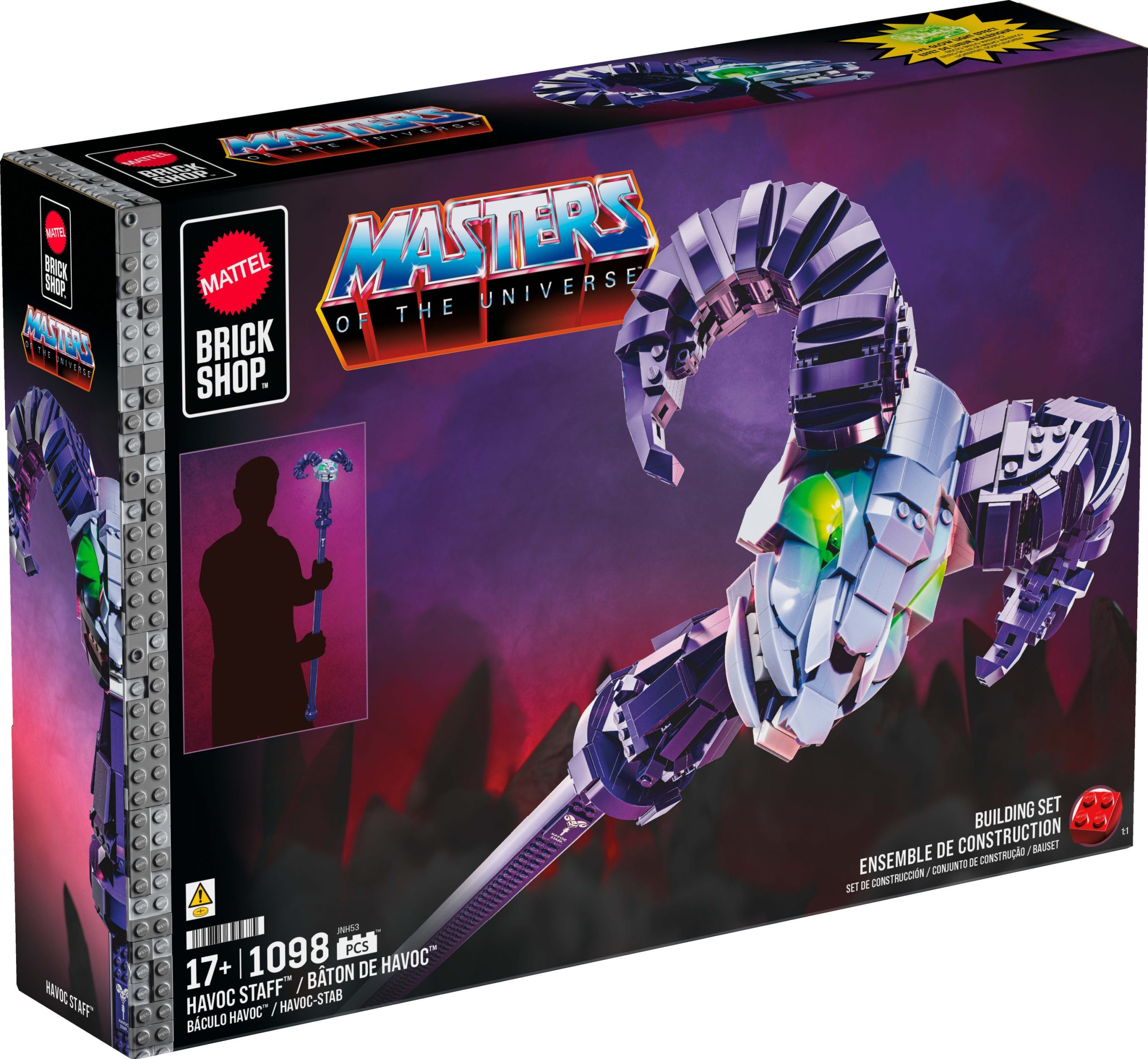 Mattel Brick Shop Masters of the Universe Skeletor Havoc Staff - Image 9