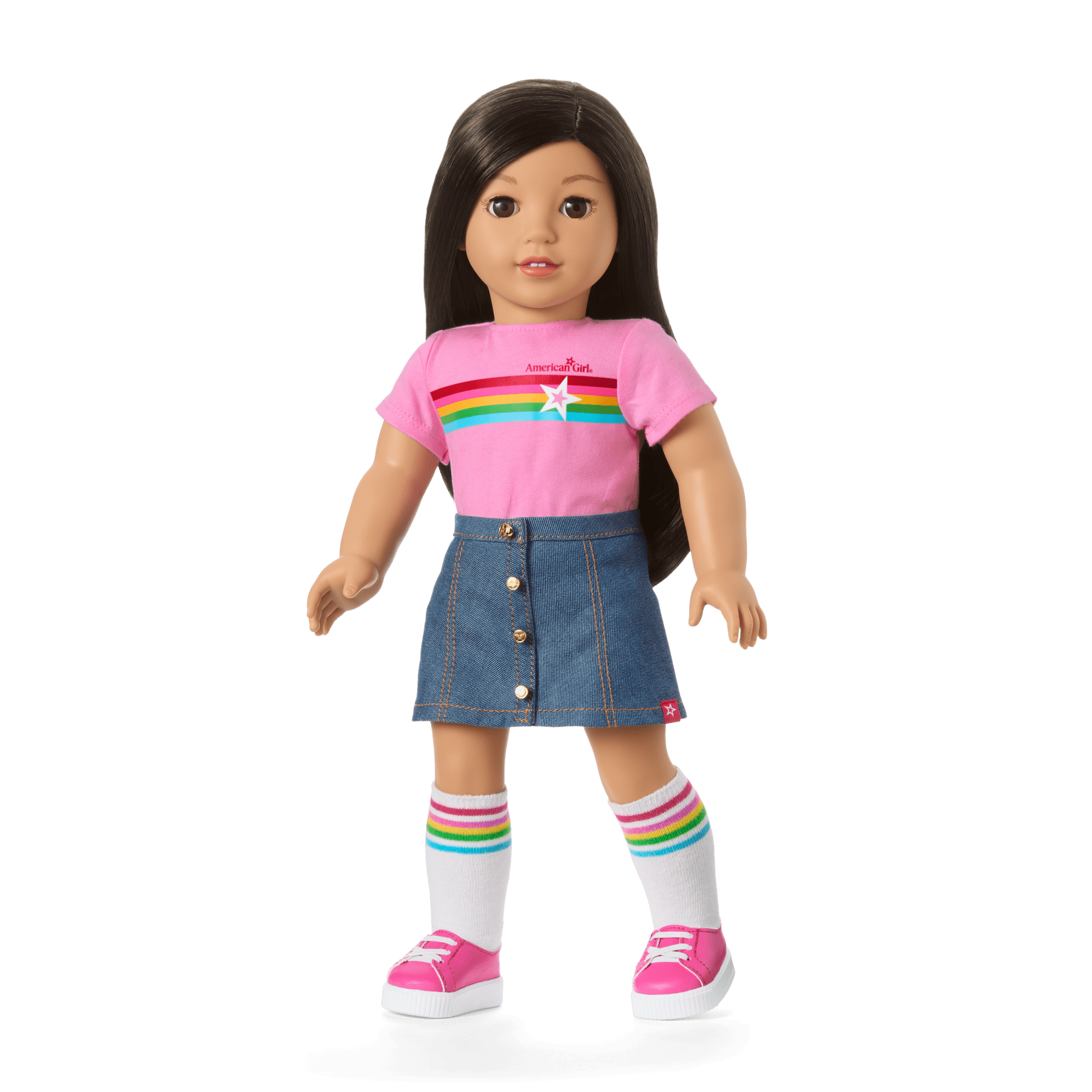 Truly Me™ 18-inch Doll #124 with straight black-brown hair - Image 11