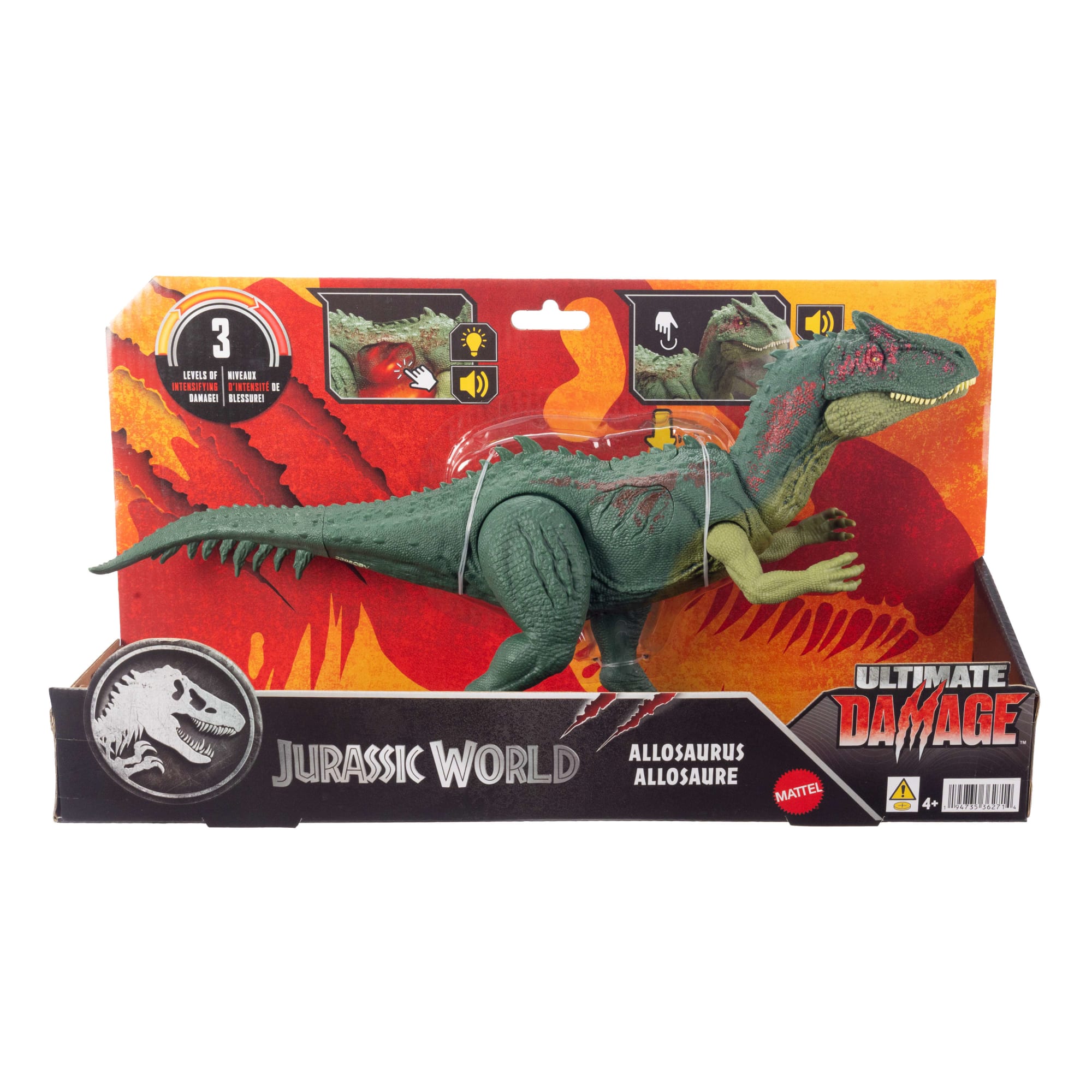 Jurassic World Rebirth Ultimate Damage Allosaurus Light Up Dinosaur Figure. Chomp & Roar Toy - Image 6