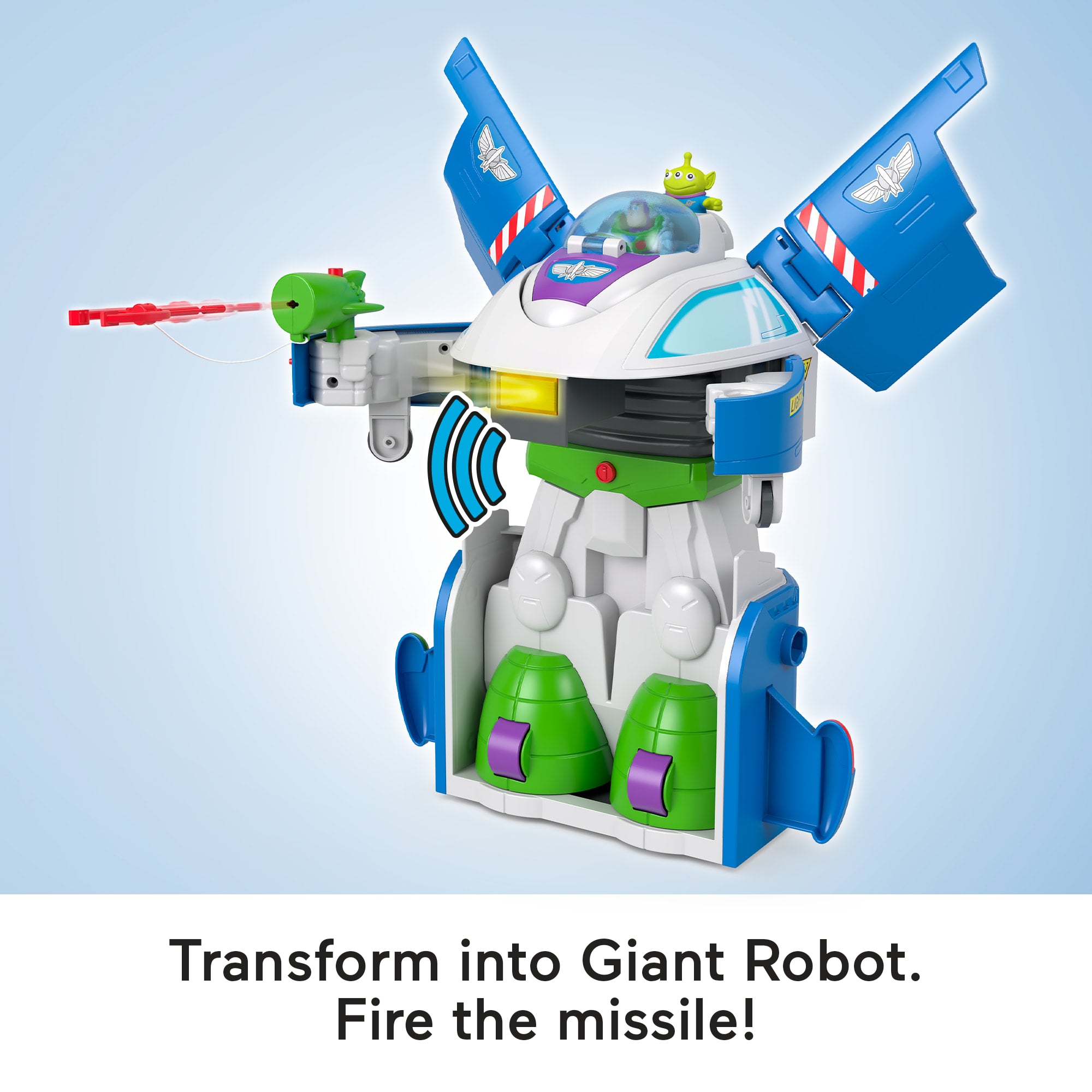 Imaginext Toy Story Transforming Buzz Lightyear Ship Toy Vehicle With Lights & Sounds. Figures - Image 4