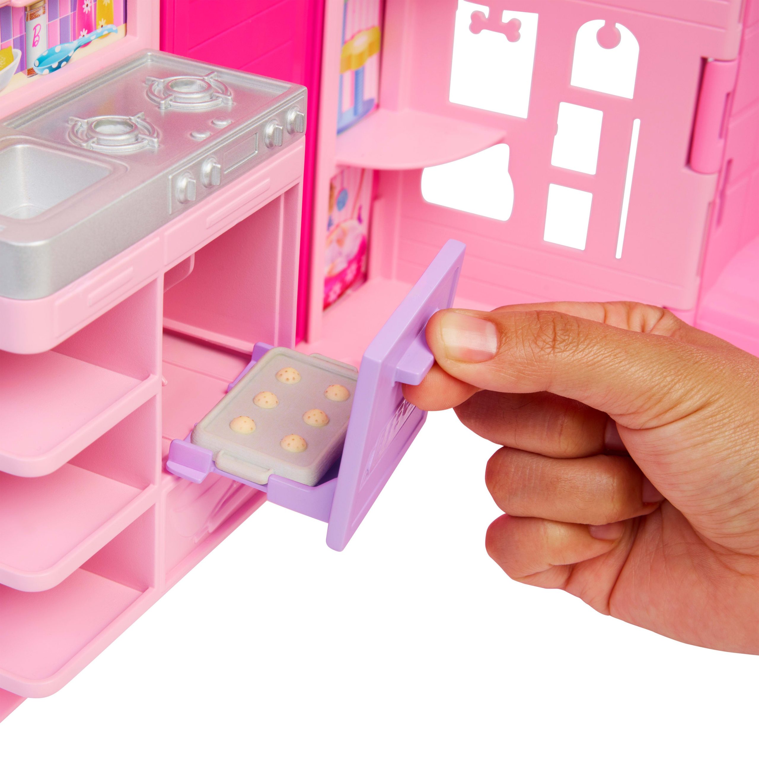 Barbie Weekend Escape House. Dollhouse Playset With 10 Accessories. 4 Play Areas & Kitten - Image 2
