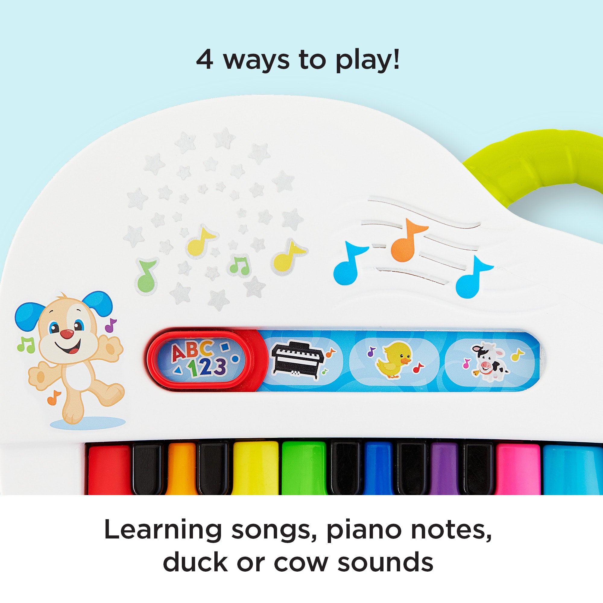 Fisher-Price Laugh & Learn Silly Sounds Light-Up Piano Interactive Toy For Baby & Toddler - Image 5