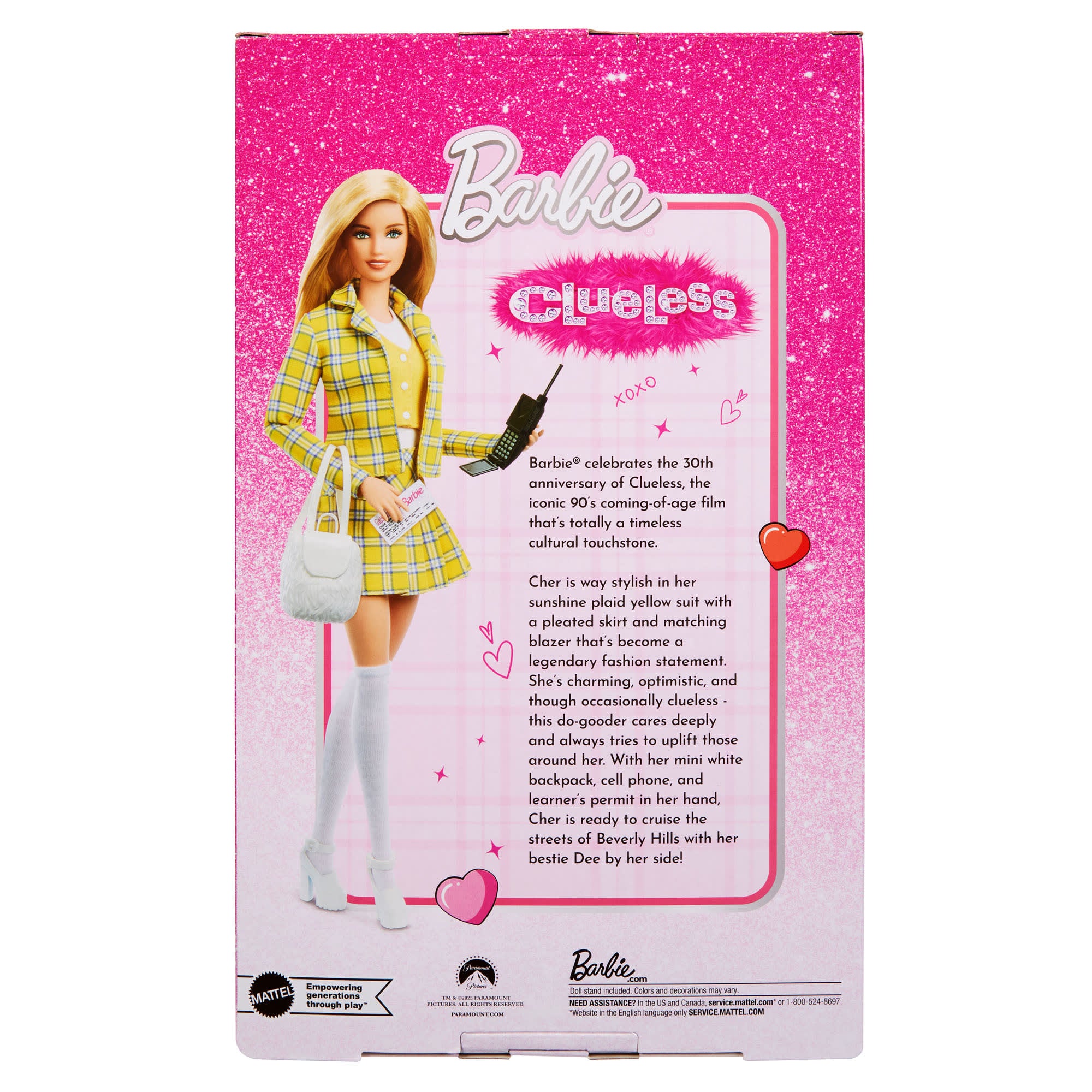 Barbie Signature Clueless Cher Collector Doll With Yellow Plaid Suit & Accessories - Image 6
