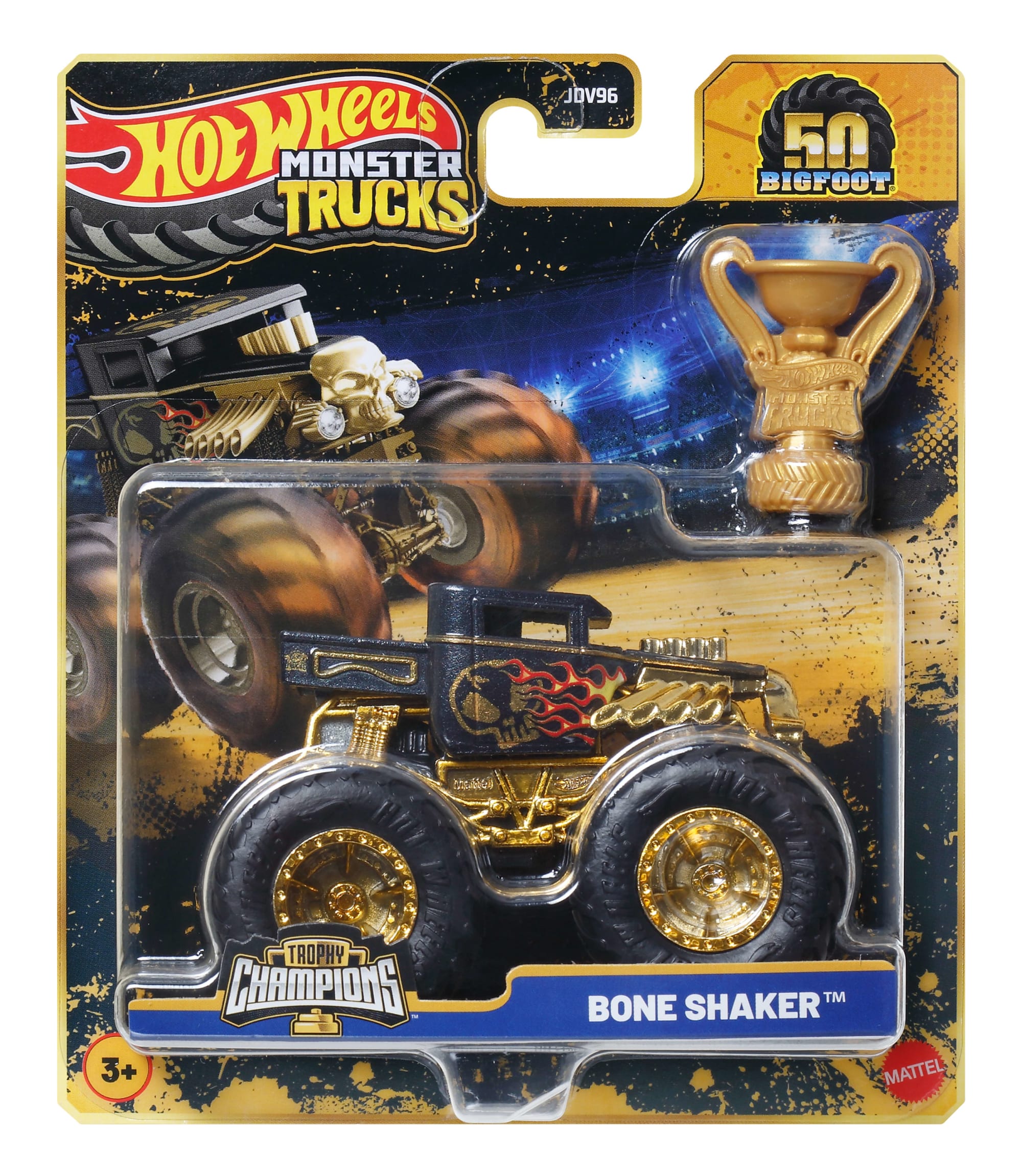 Hot Wheels Monster Trucks Trophy Champions Premium Die-Cast 1:64 Scale & Trophy - Image 5