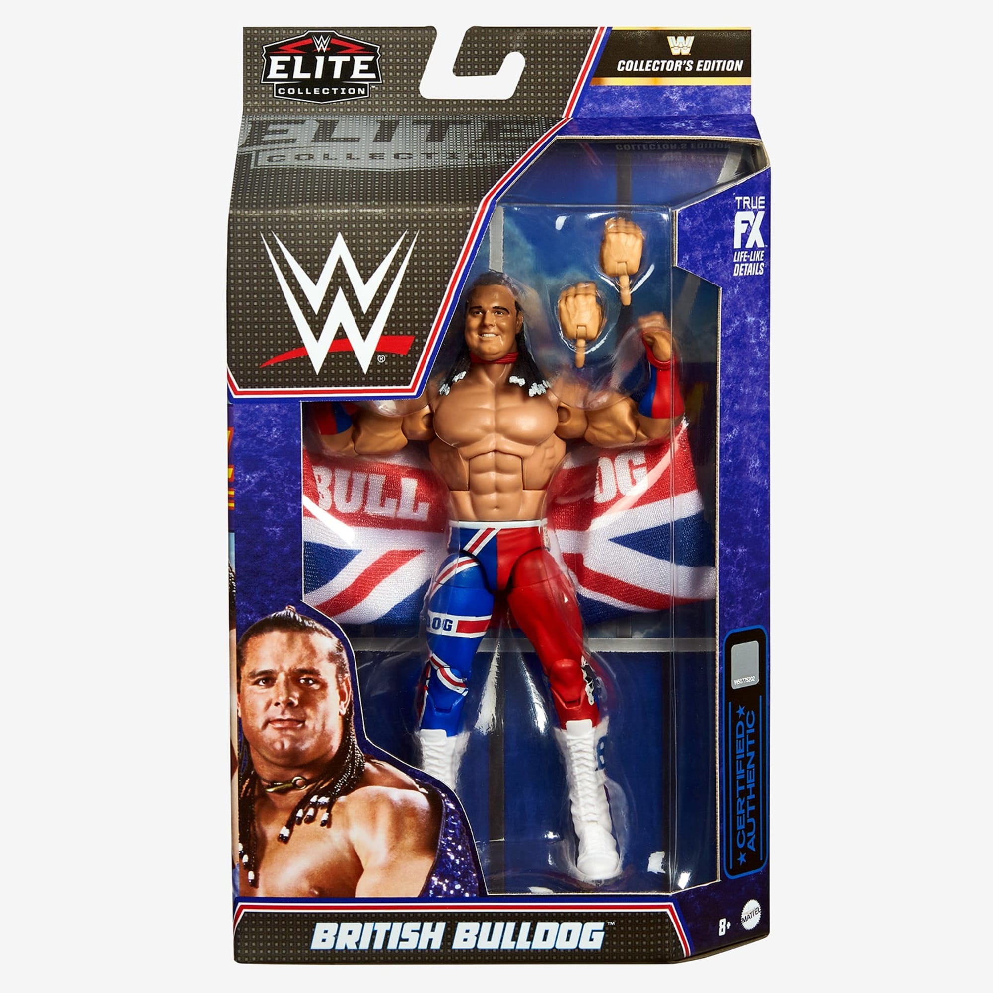 WWE British Bulldog™ Elite Collection Action Figure - Image 7
