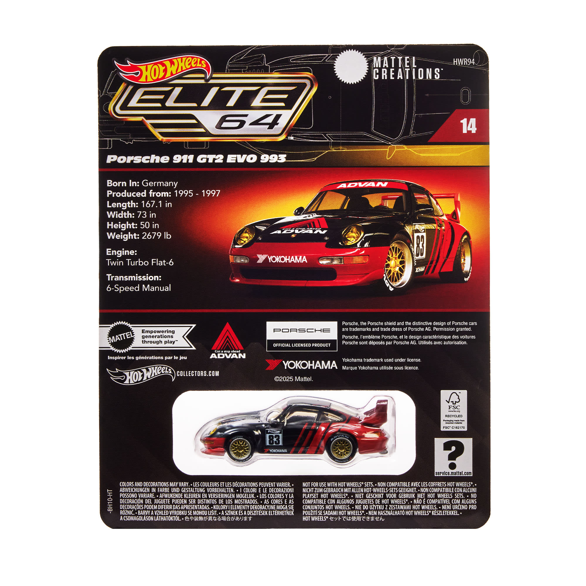 Hot Wheels Elite 64 Porsche 911 GT2 EVO 993 - Image 20