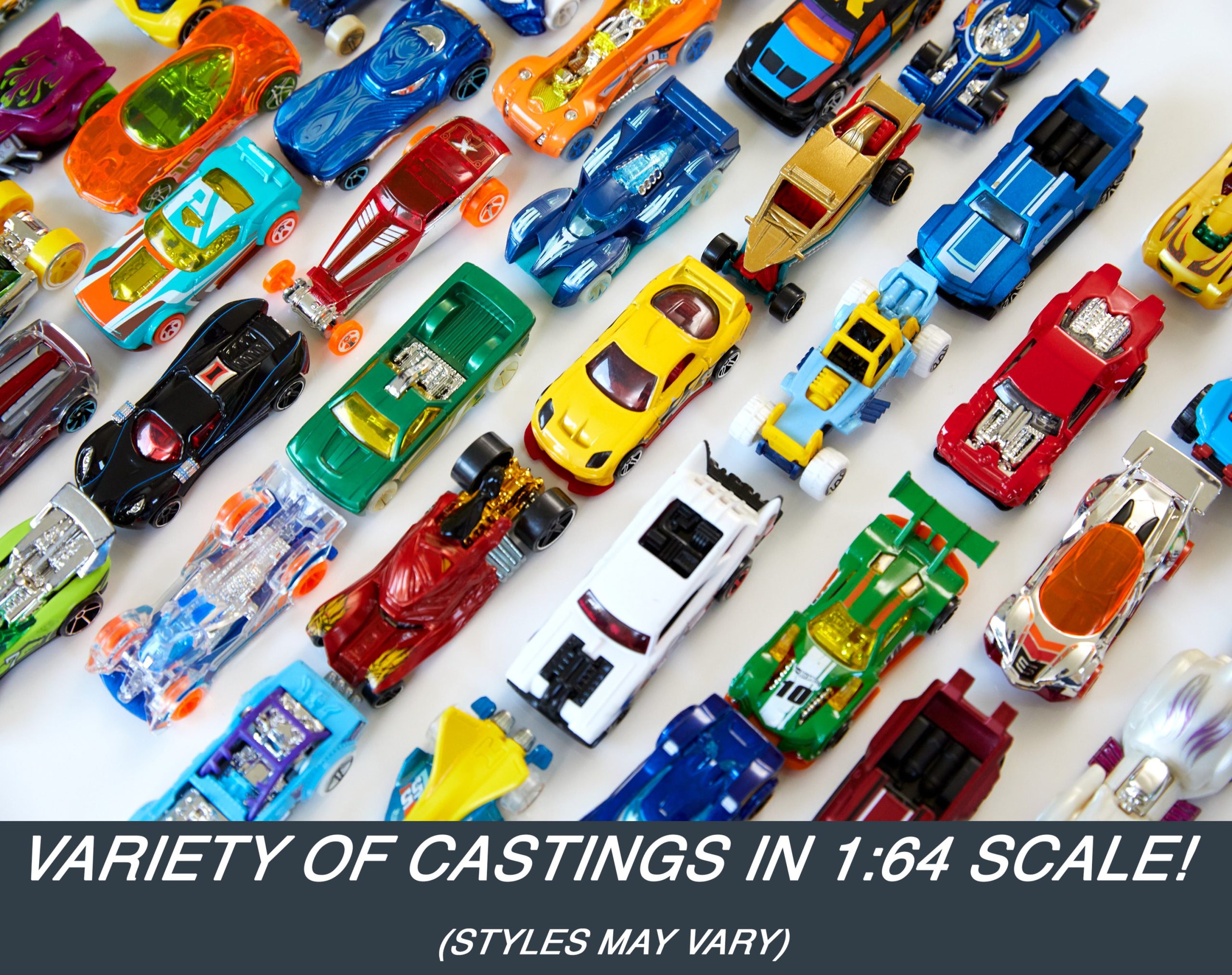 Hot Wheels 1:64 Scale Toy Cars & Trucks. 50-Pack - Image 4