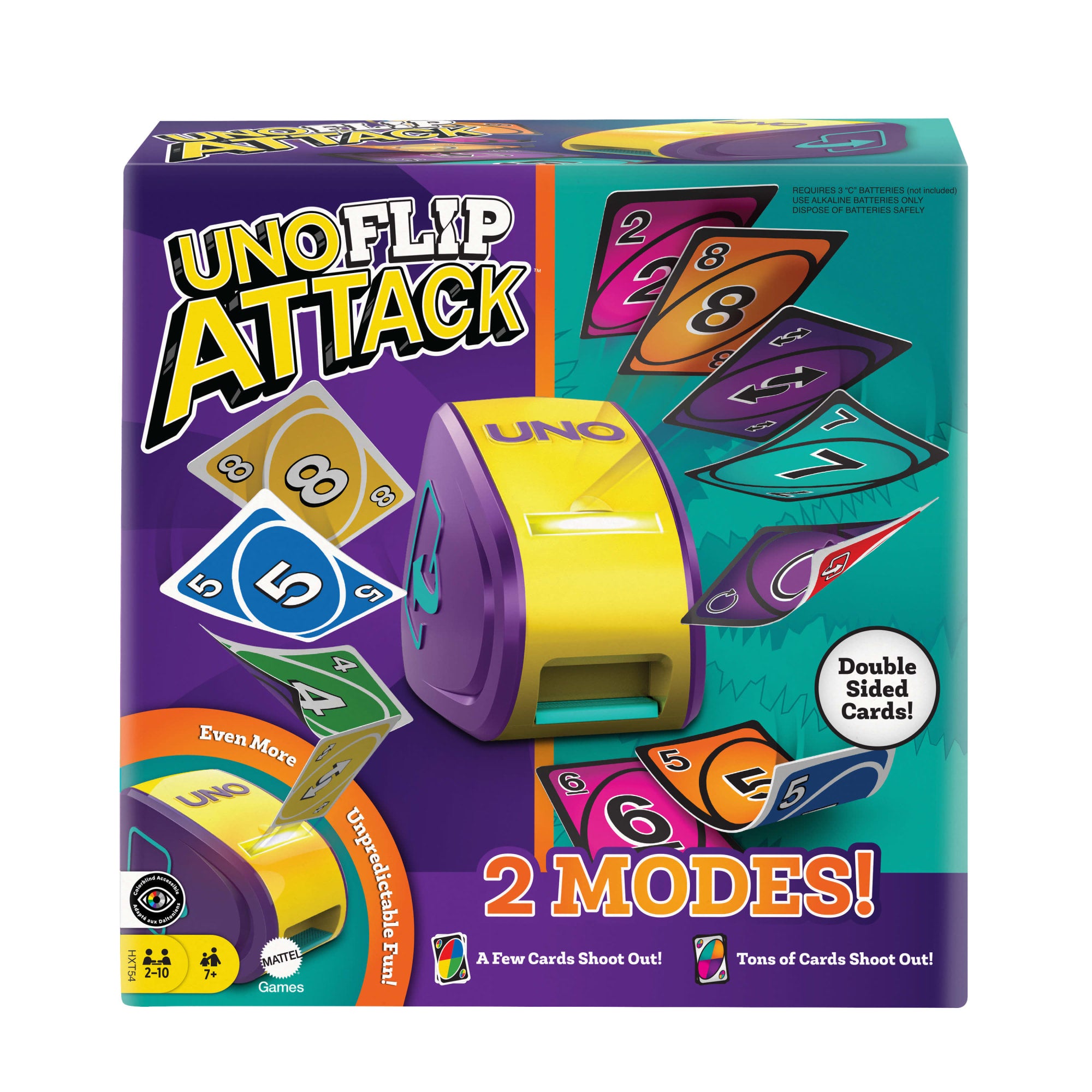UNO Flip Attack Card Game For Family Nights. Game Nights. Travel. Camping & Parties
