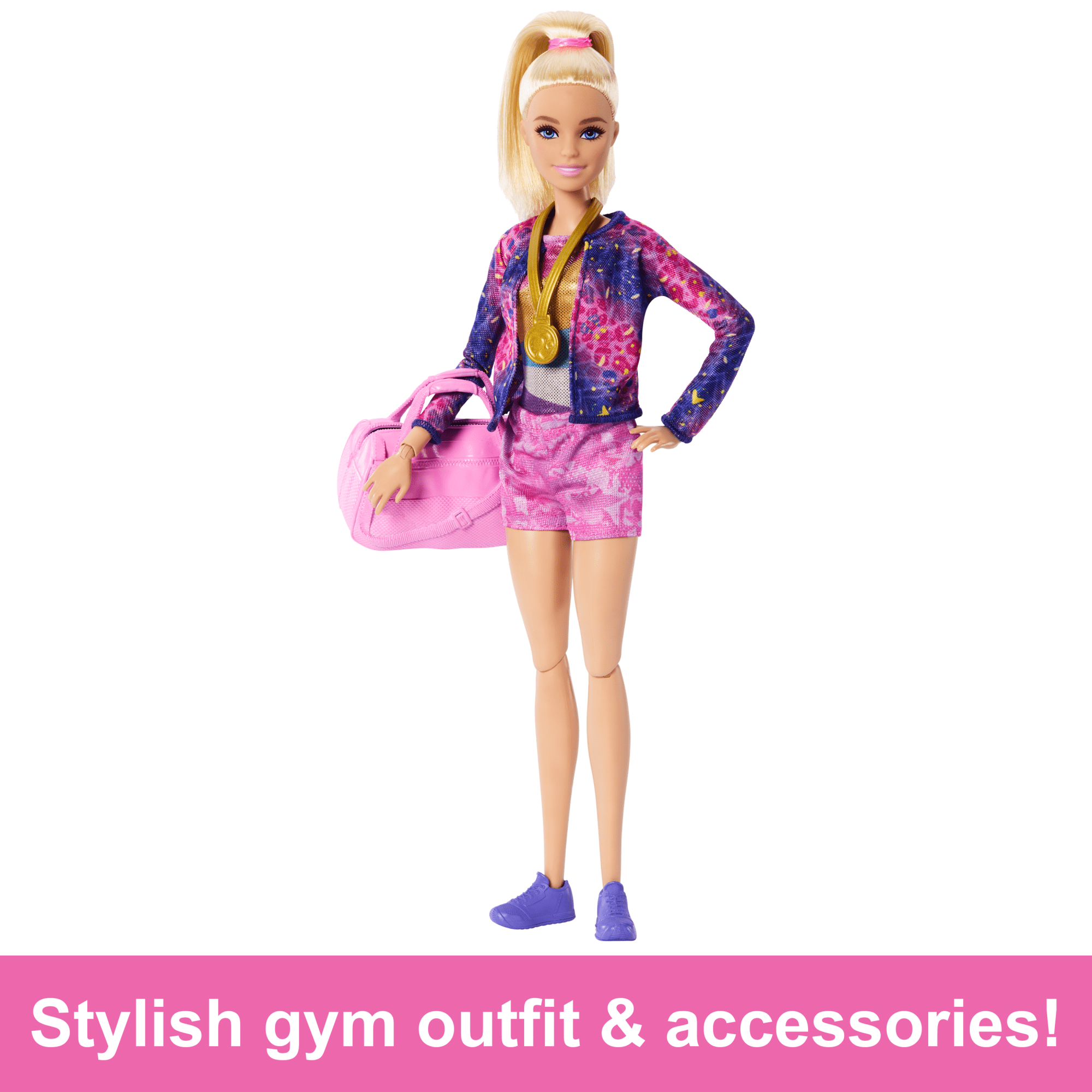 Barbie Gymnastics Playset With Blonde Fashion Doll. Balance Beam. 10+ Accessories & Flip Feature - Image 4