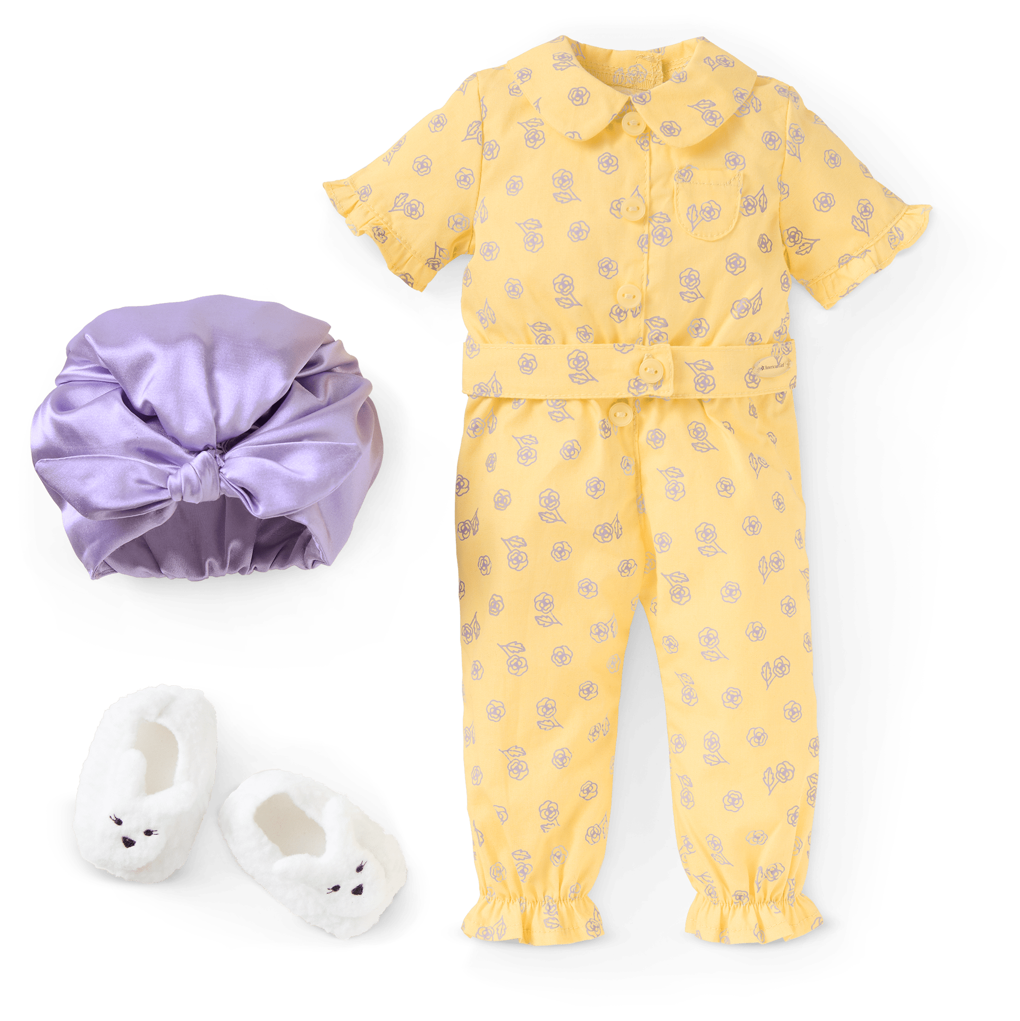 Claudie's™ Yellow Bloom Pajamas for 18-inch Dolls (Historical Characters)
