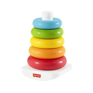 Fisher-Price Rock-A-Stack Ring Stacking Toy For infants. Made With Plant-Based Materials