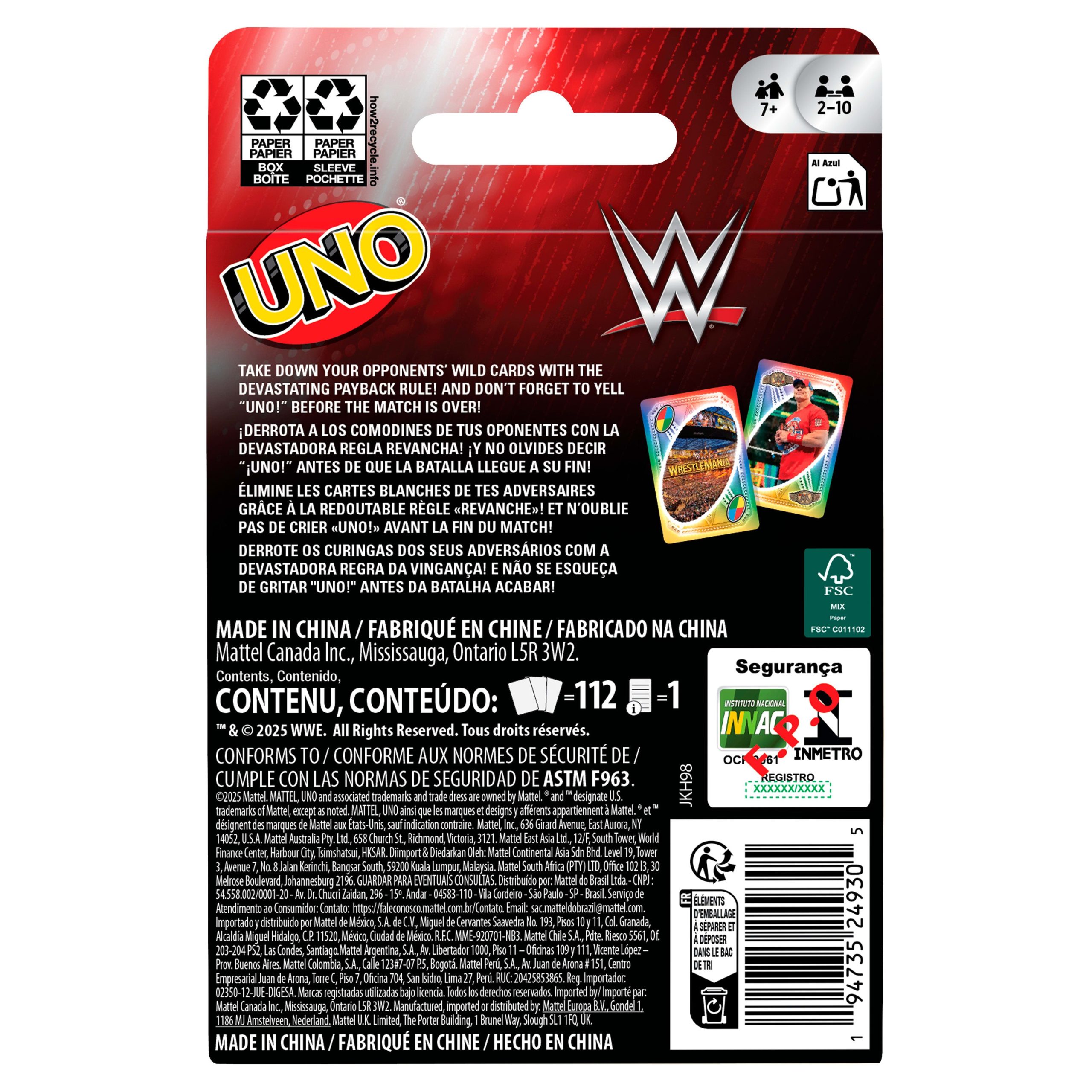 UNO WWE Card Game For Kid. Adult & Family Nights. Collectible Deck Featuring Fan-Favorite Superstars - Image 3