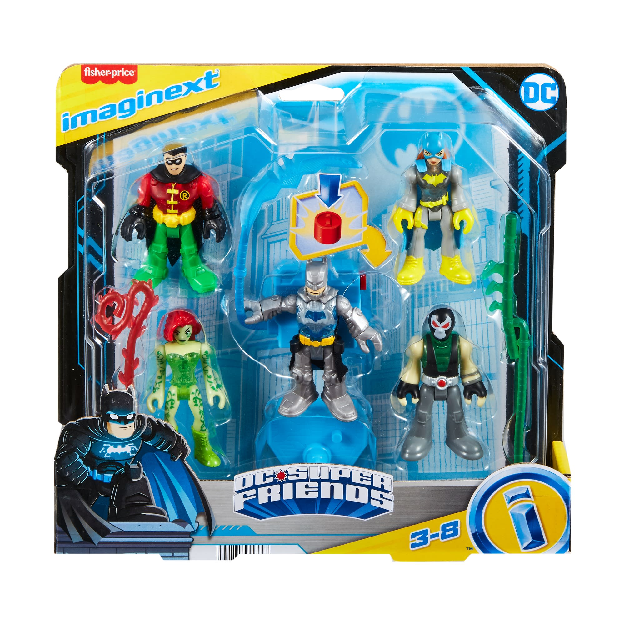 Imaginext DC Super Friends Batman Battle Multipack. 9-Piece Figure Set With Lights For Preschool Kids - Image 6