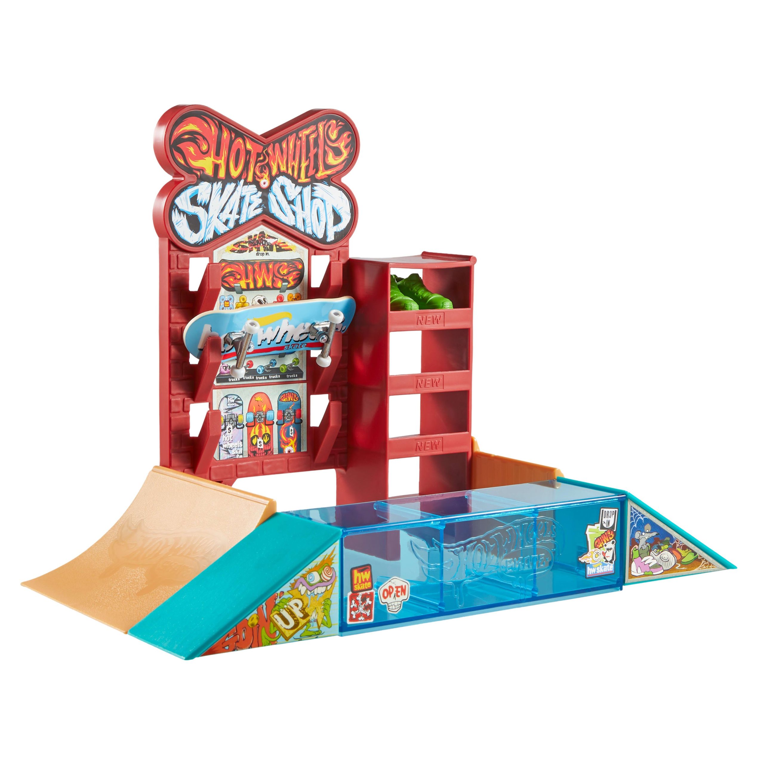 Hot Wheels Skate Skate Shop Playset With Exclusive Fingerboard & Pair Of Skate Shoes - Image 3