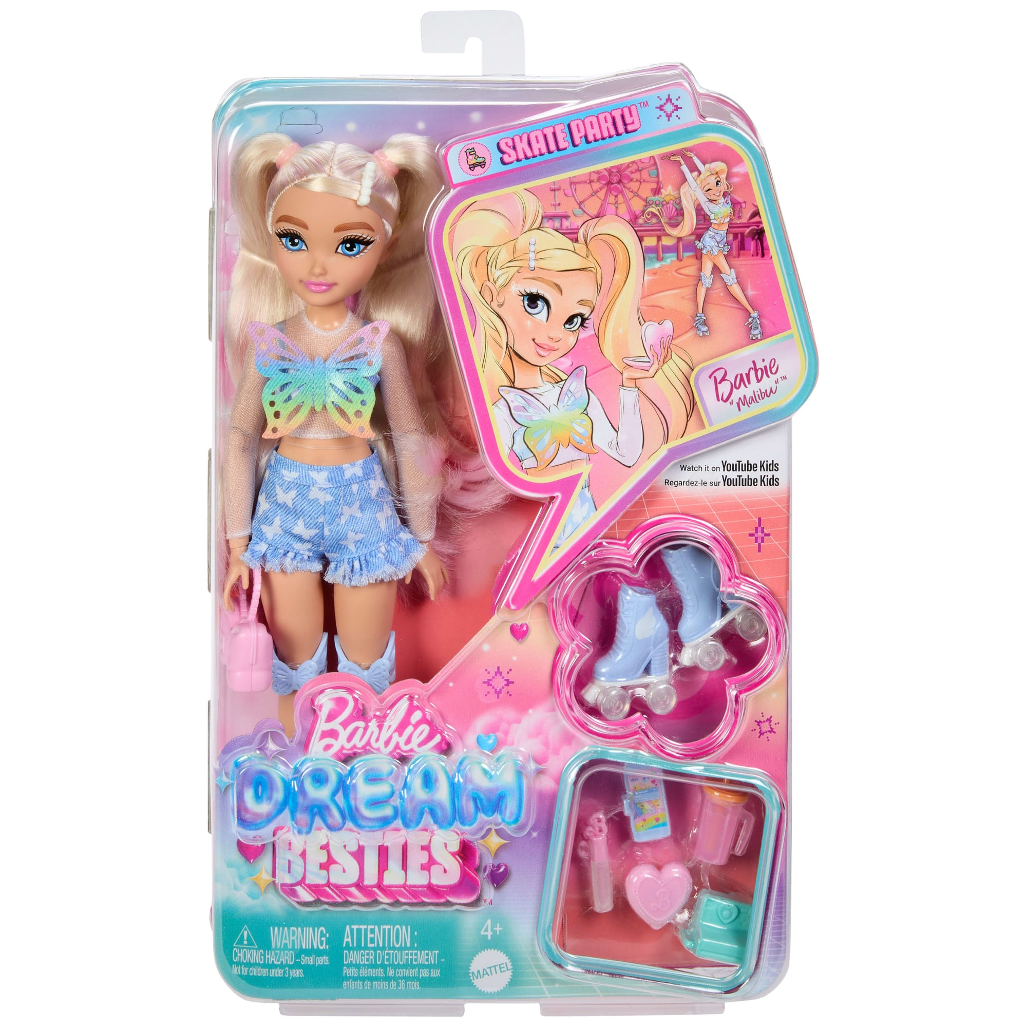 Barbie Équipe de Rêve Poupée Barbie Malibu Patins à Roulettes - Image 6