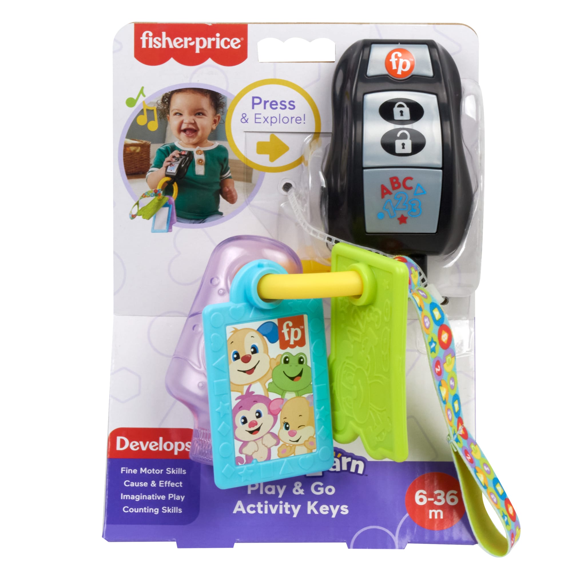 Fisher-Price Laugh & Learn Play & Go Activity Keys Baby & Toddler Musical Learning Toy - Image 6