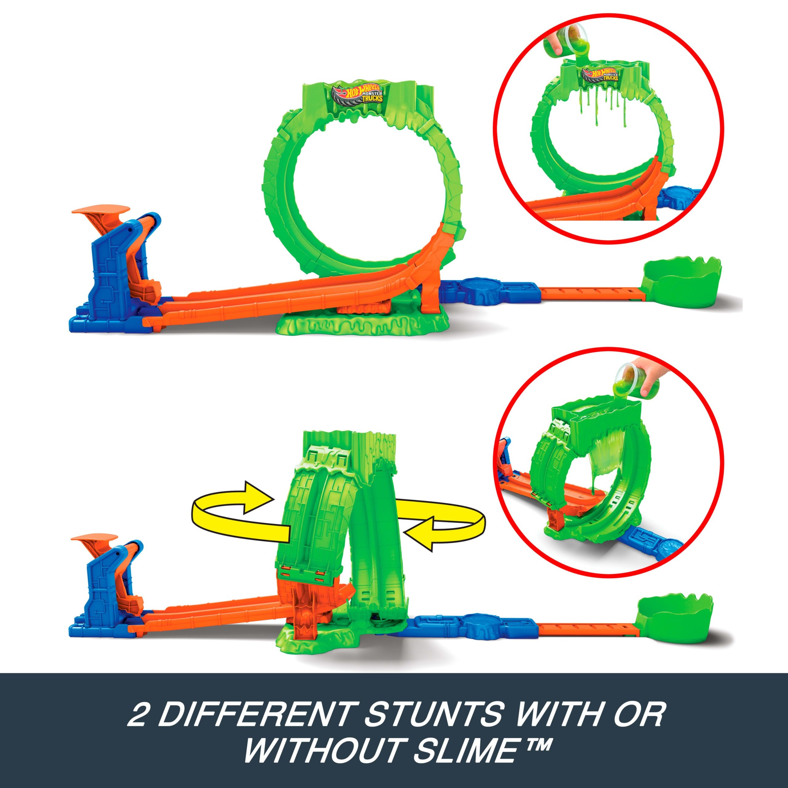 Hot Wheels Monster Trucks Mutant Chaos. Loop Challenge Playset With Wreckin' Wolf Toy Truck & Slime - Image 3