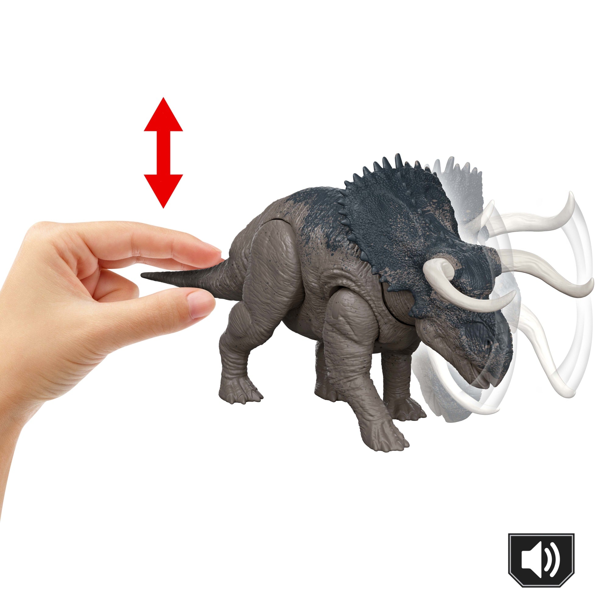 Jurassic World Dinosaurio de Juguete Rebirth Rugido Salvaje Nasutoceratops - Image 3