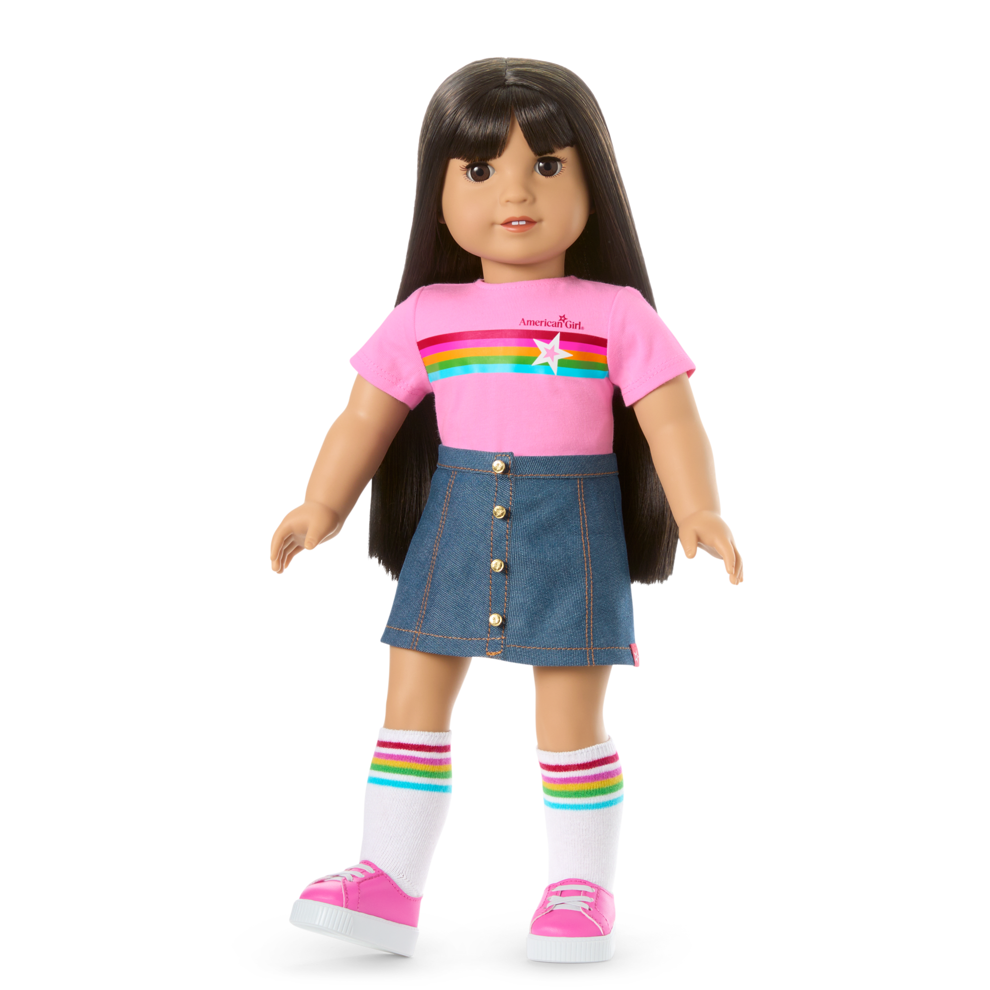 Truly Me™ 18-inch Doll #130 with straight black-brown hair - Image 11