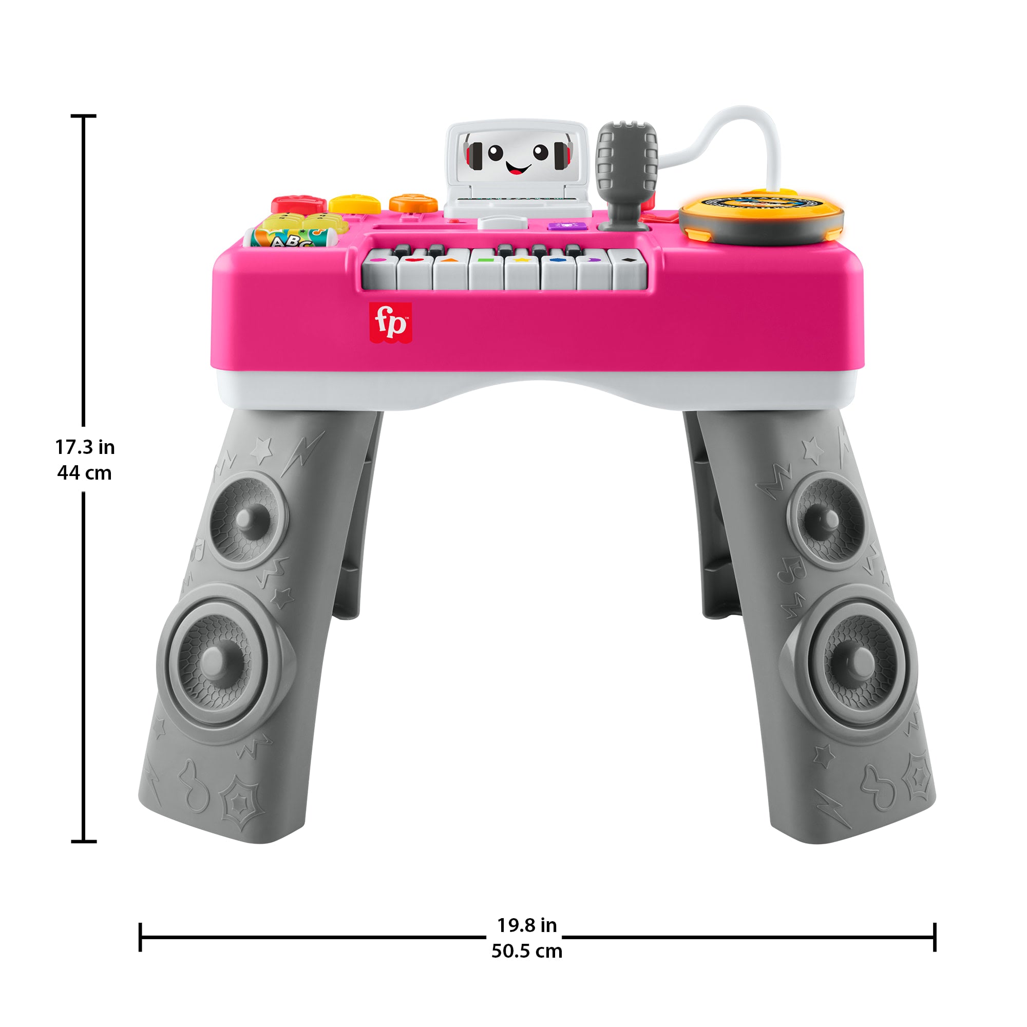 Fisher-Price Laugh & Learn Mix & Learn DJ Table. Baby & Toddler Musical Learning Toy. Pink - Image 5