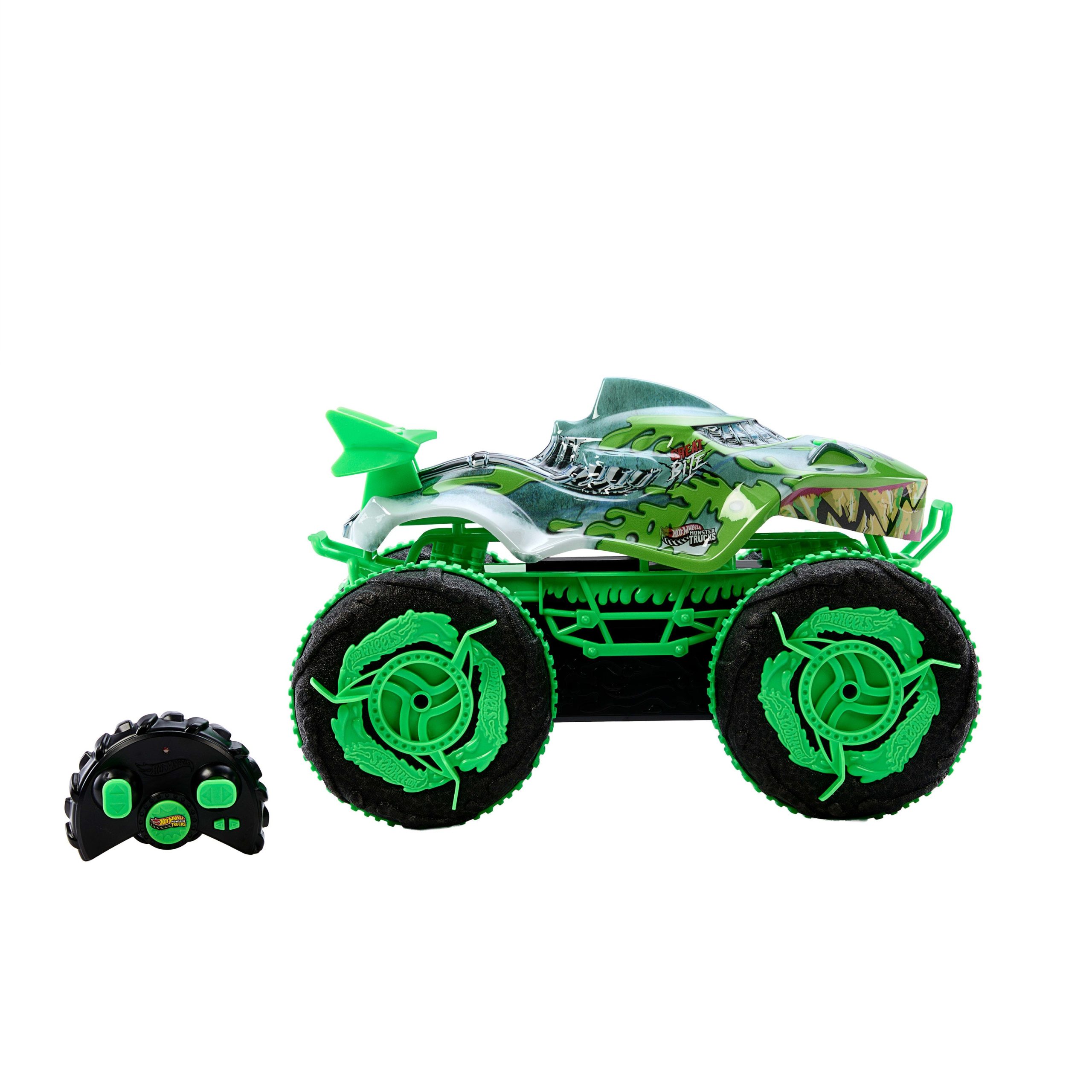 Hot Wheels Monster Trucks All-Terrain Great Bite RC. Remote-Control Toy. Drive On Land & in Water - Image 5