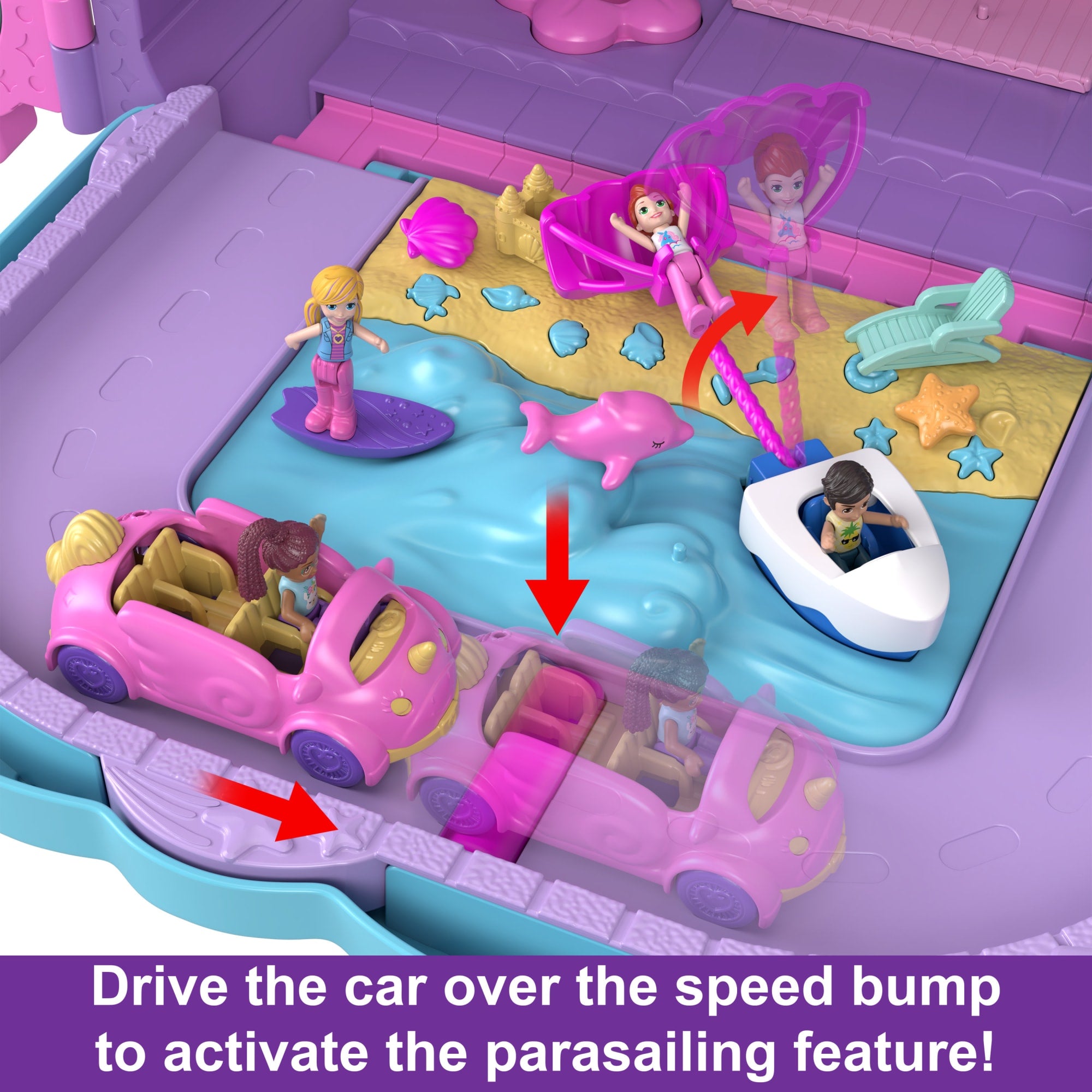 Polly Pocket Dolls Pollyville Resort Roll Away Playset - Image 3